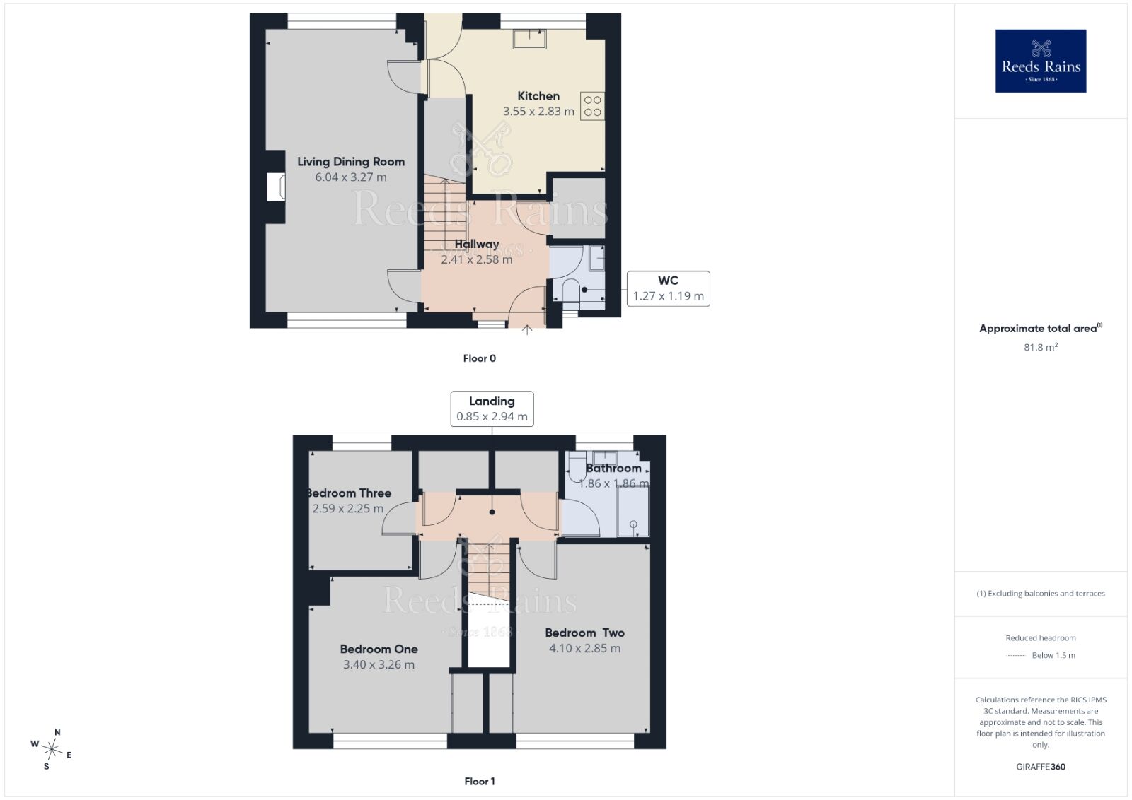 Floorplan of 3 bedroom Semi Detached House to rent, Shelley Drive, Dinnington, South Yorkshire, S25