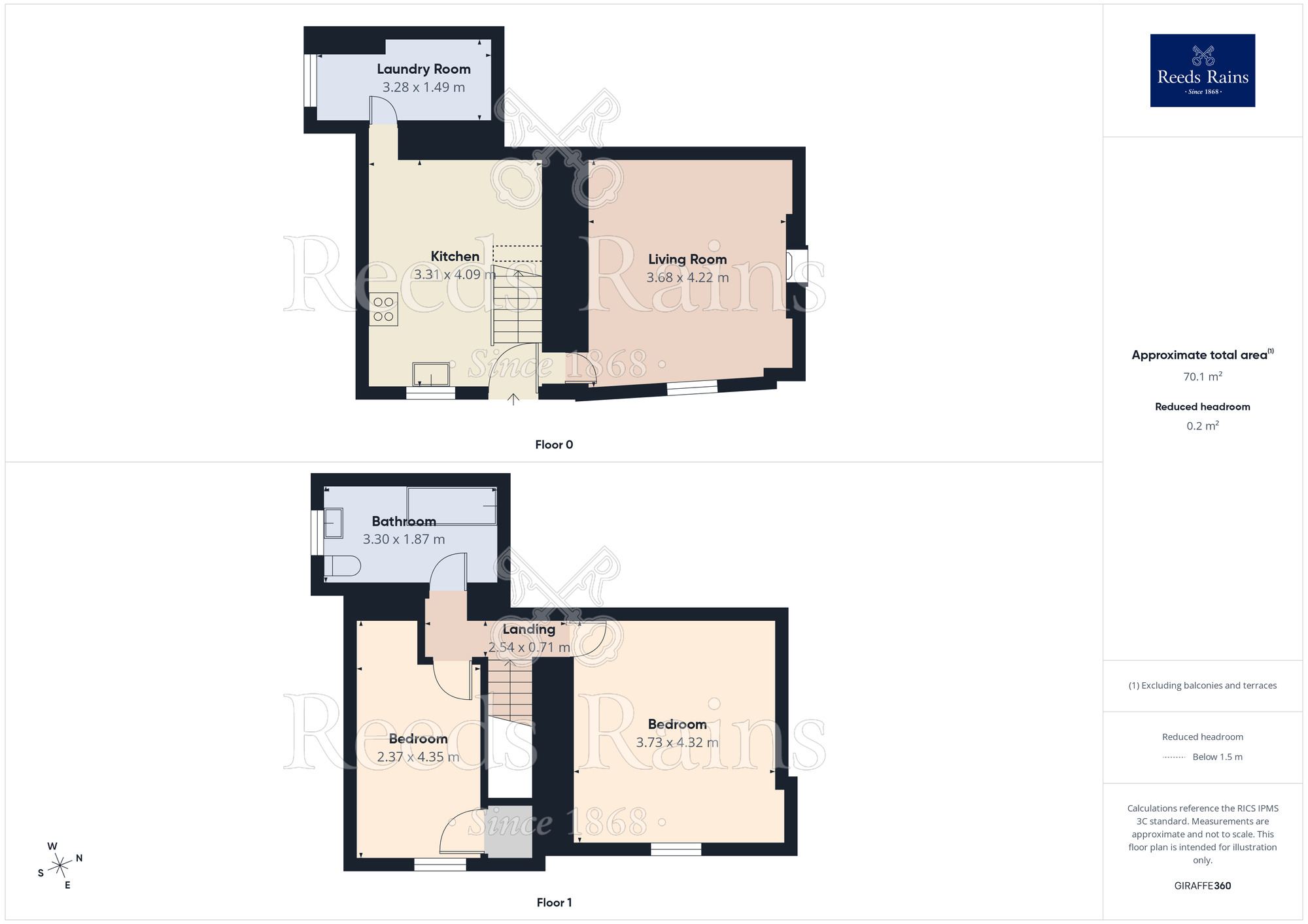 Floorplan of 2 bedroom Semi Detached House for sale, Medlock Court, Dinnington, South Yorkshire, S25