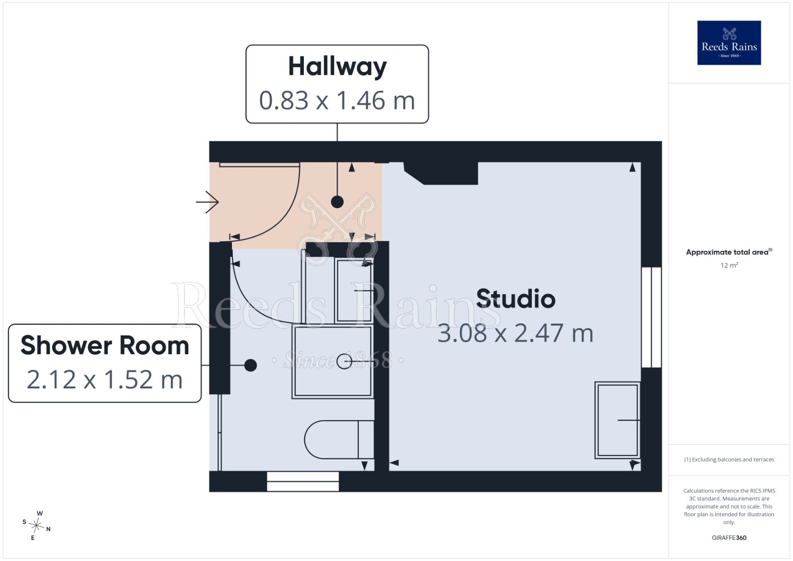 Floorplan of 1 bedroom Flat to rent, Newcastle Avenue, Worksop, Nottinghamshire, S80