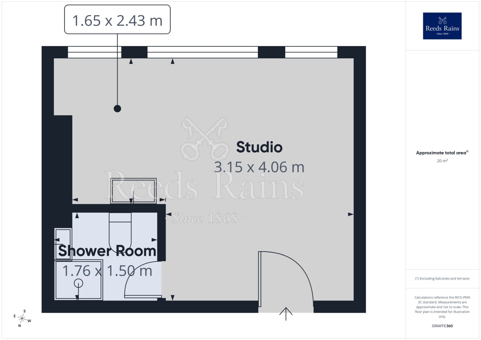Floorplan of 1 bedroom Flat to rent, Newcastle Avenue, Worksop, Nottinghamshire, S80