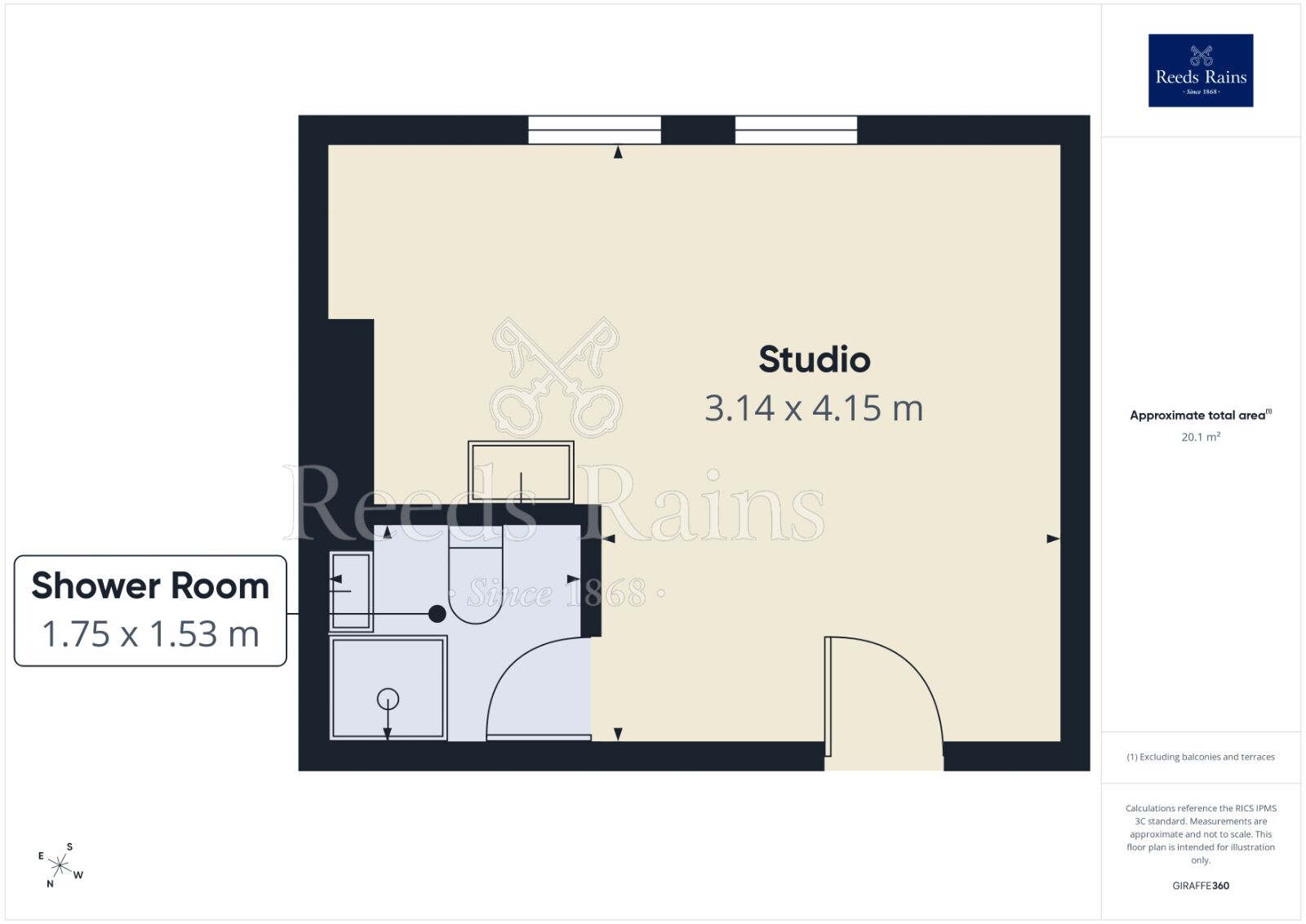 Floorplan of 1 bedroom Flat to rent, Newcastle Avenue, Worksop, Nottinghamshire, S80
