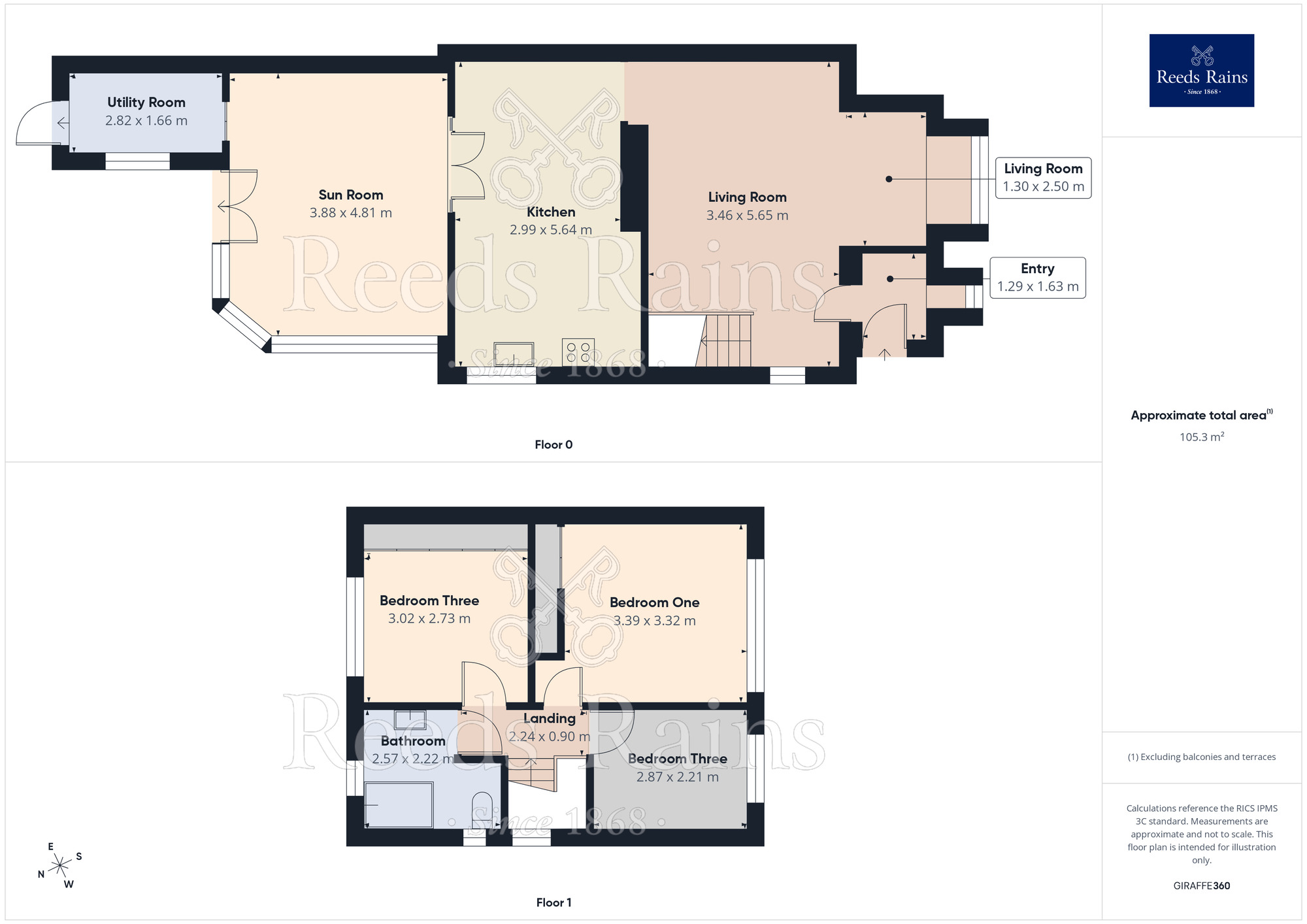 Floorplan of 3 bedroom Semi Detached House for sale, Doe Quarry Lane, Dinnington, South Yorkshire, S25