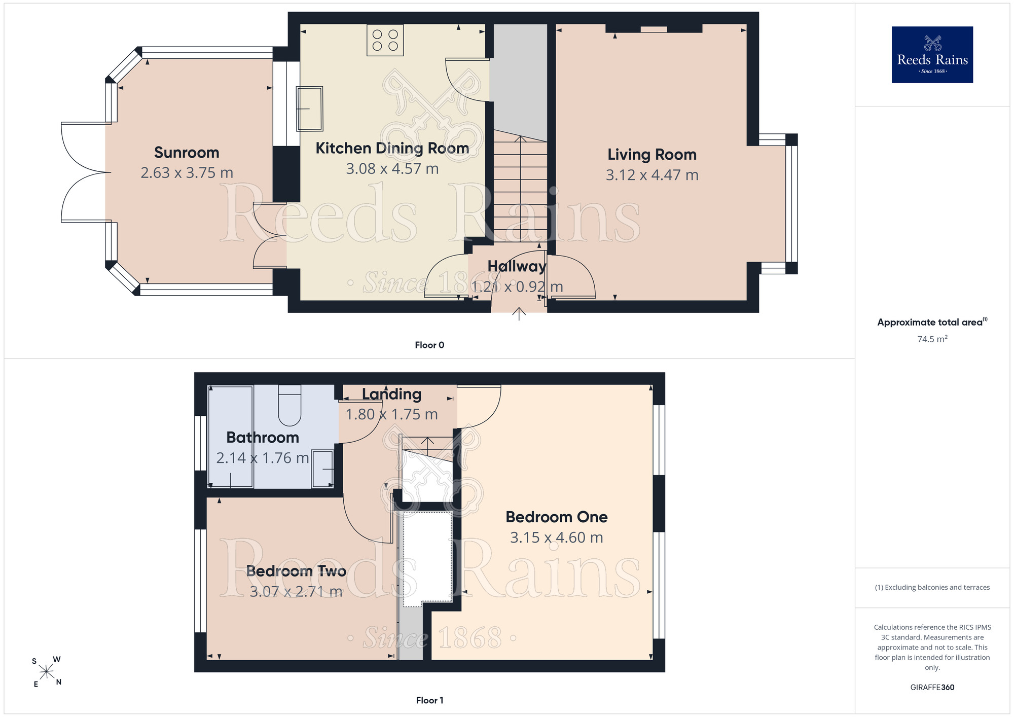 Floorplan of 2 bedroom Semi Detached House for sale, Park Lane, Laughton Common, Sheffield, S25