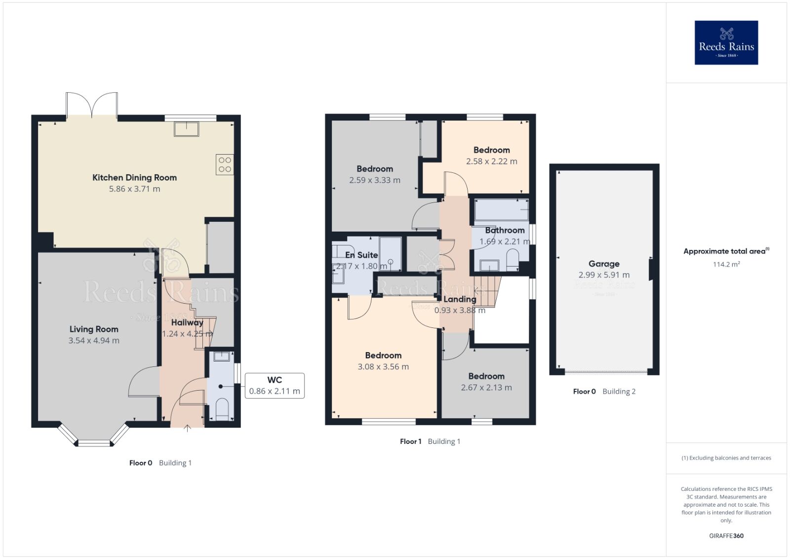 Floorplan of 4 bedroom Detached House to rent, Bluebell Lane, Thurcroft, South Yorkshire, S66