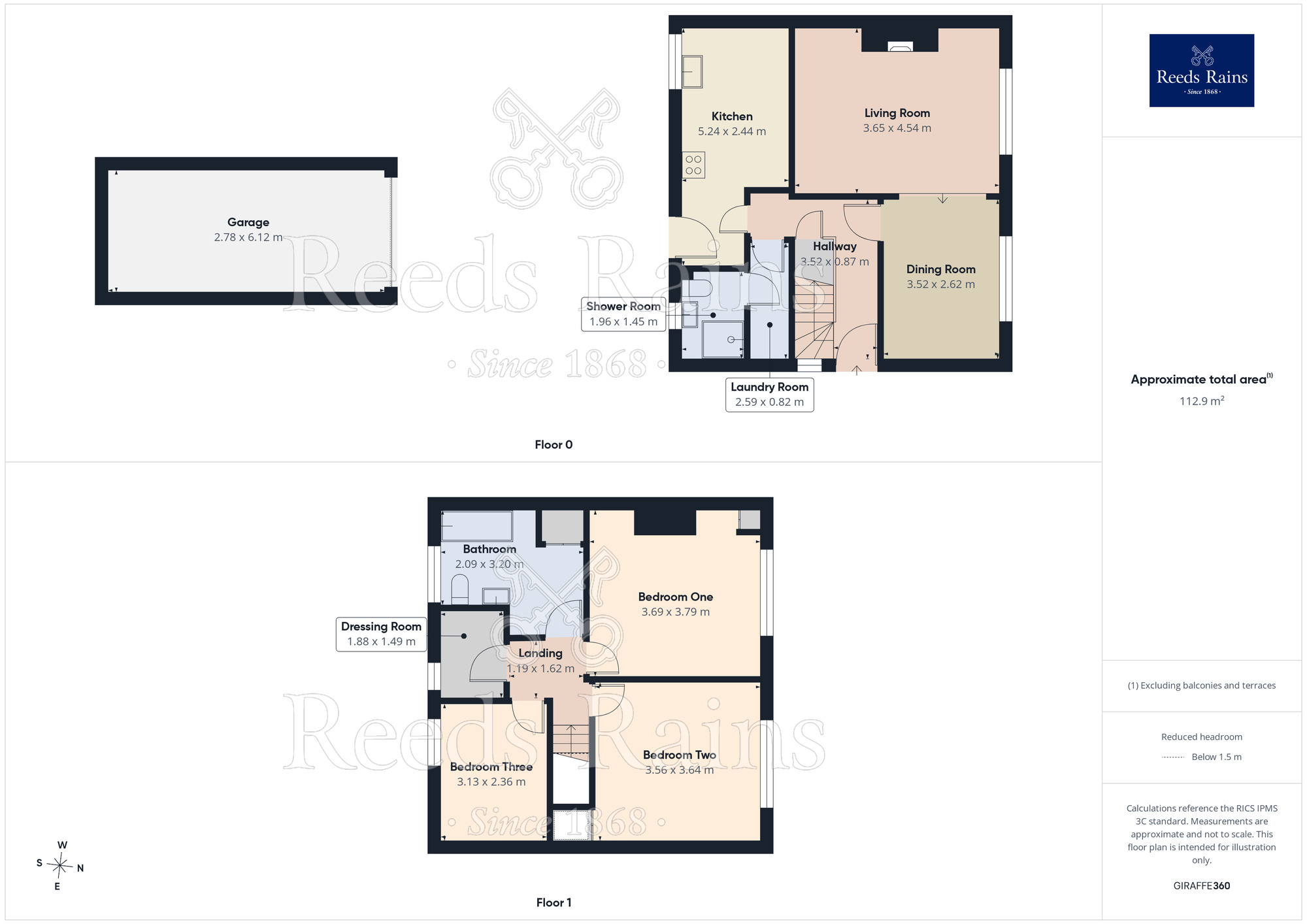 Floorplan of 3 bedroom Semi Detached House for sale, Arbour Drive, Thurcroft, South Yorkshire, S66