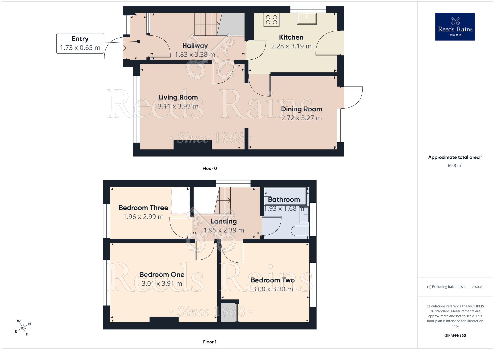 Floorplan of 3 bedroom Semi Detached House for sale, Scarborough Close, North Anston, South Yorkshire, S25