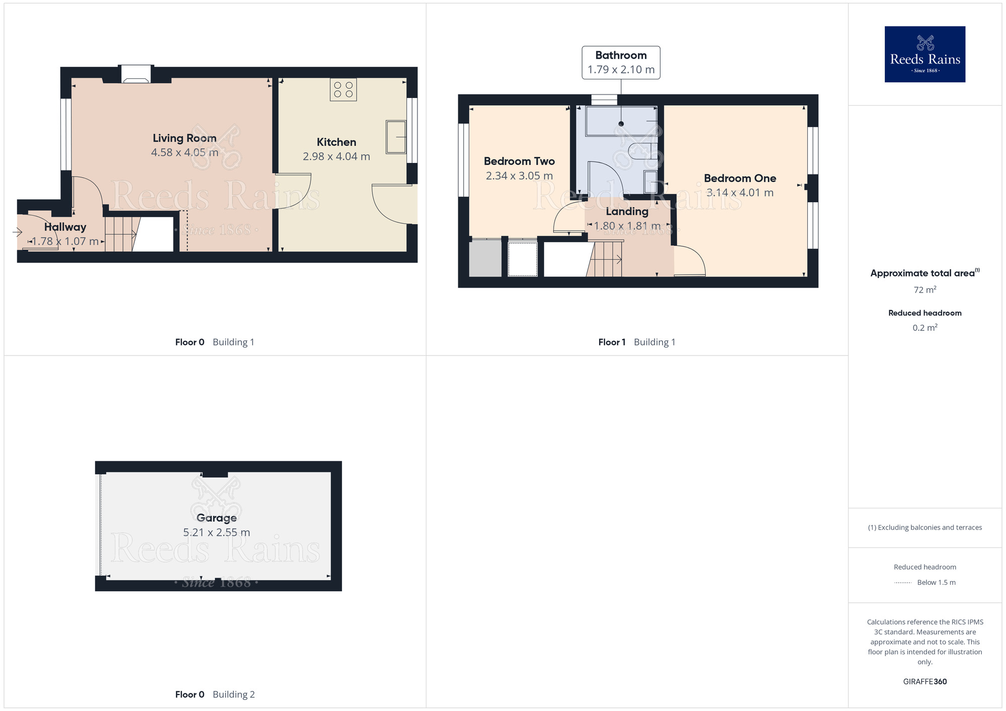 Floorplan of 2 bedroom Semi Detached House for sale, Hunters Green, Dinnington, South Yorkshire, S25