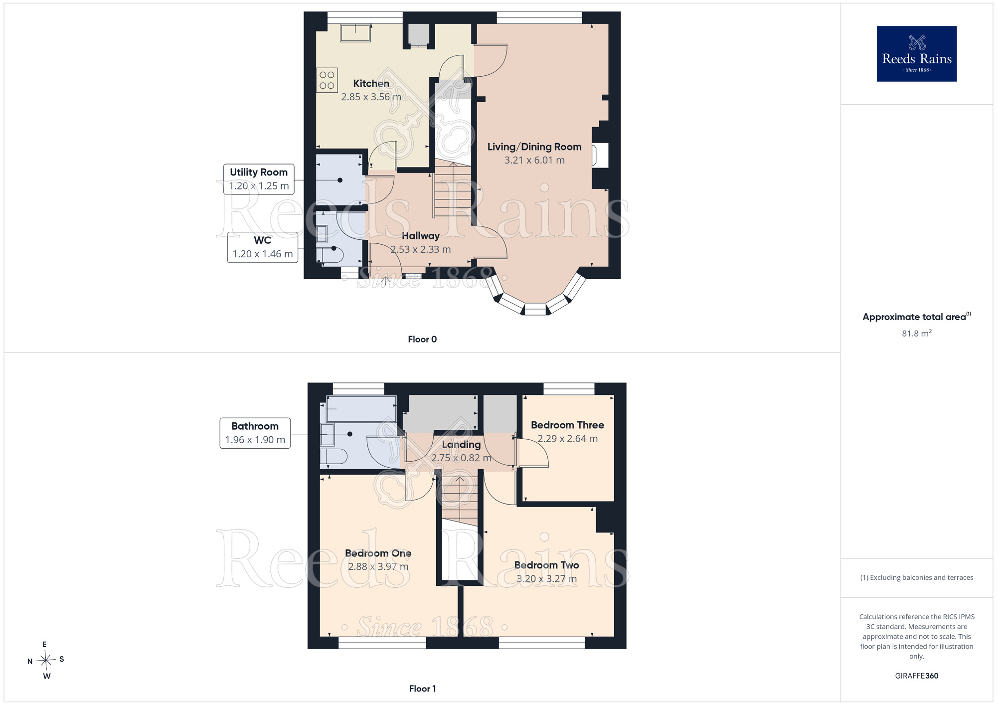 Floorplan of 3 bedroom Semi Detached House for sale, Shelley Drive, Dinnington, South Yorkshire, S25