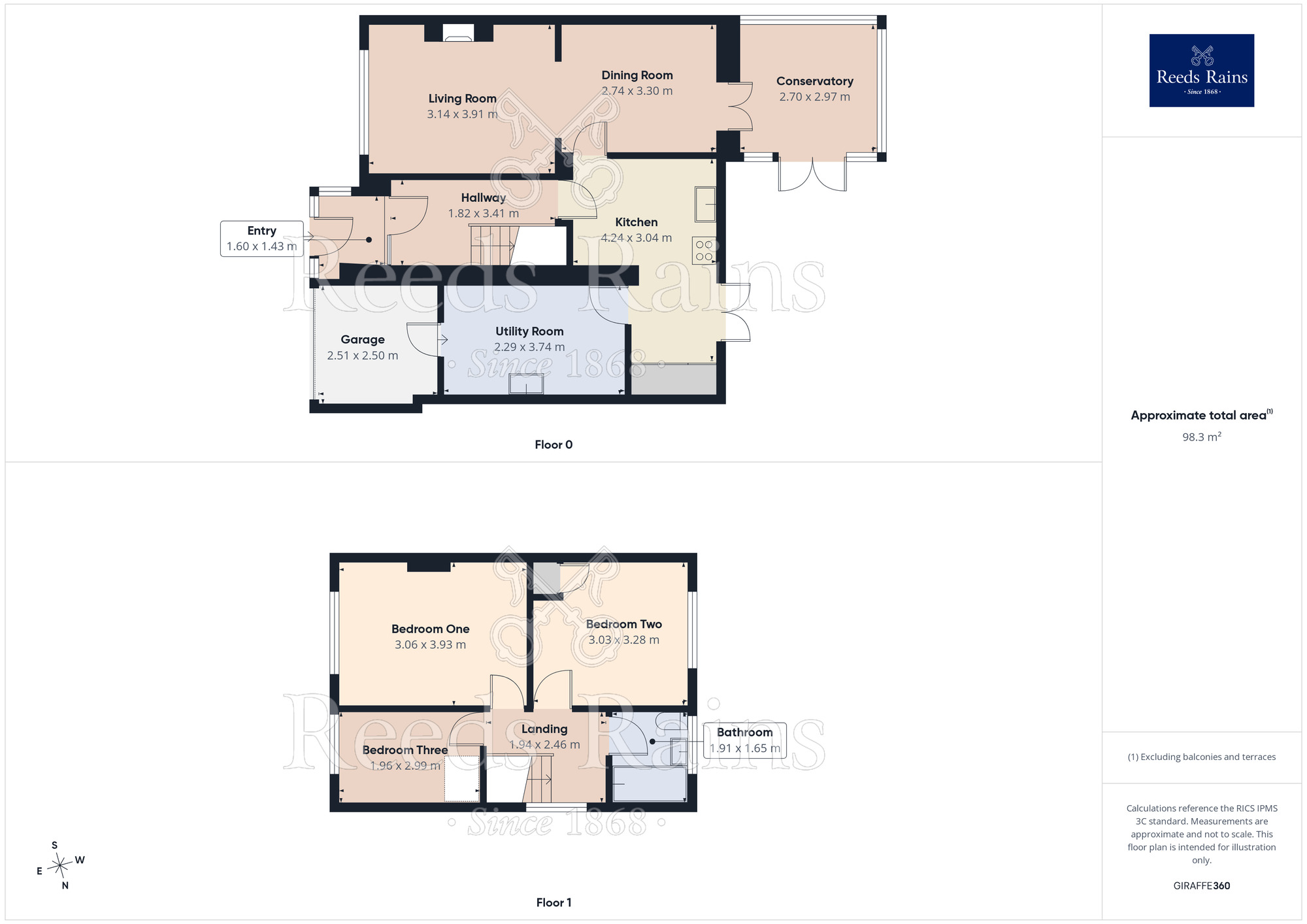 Floorplan of 3 bedroom Semi Detached House for sale, Netherthorpe Way, North Anston, South Yorkshire, S25