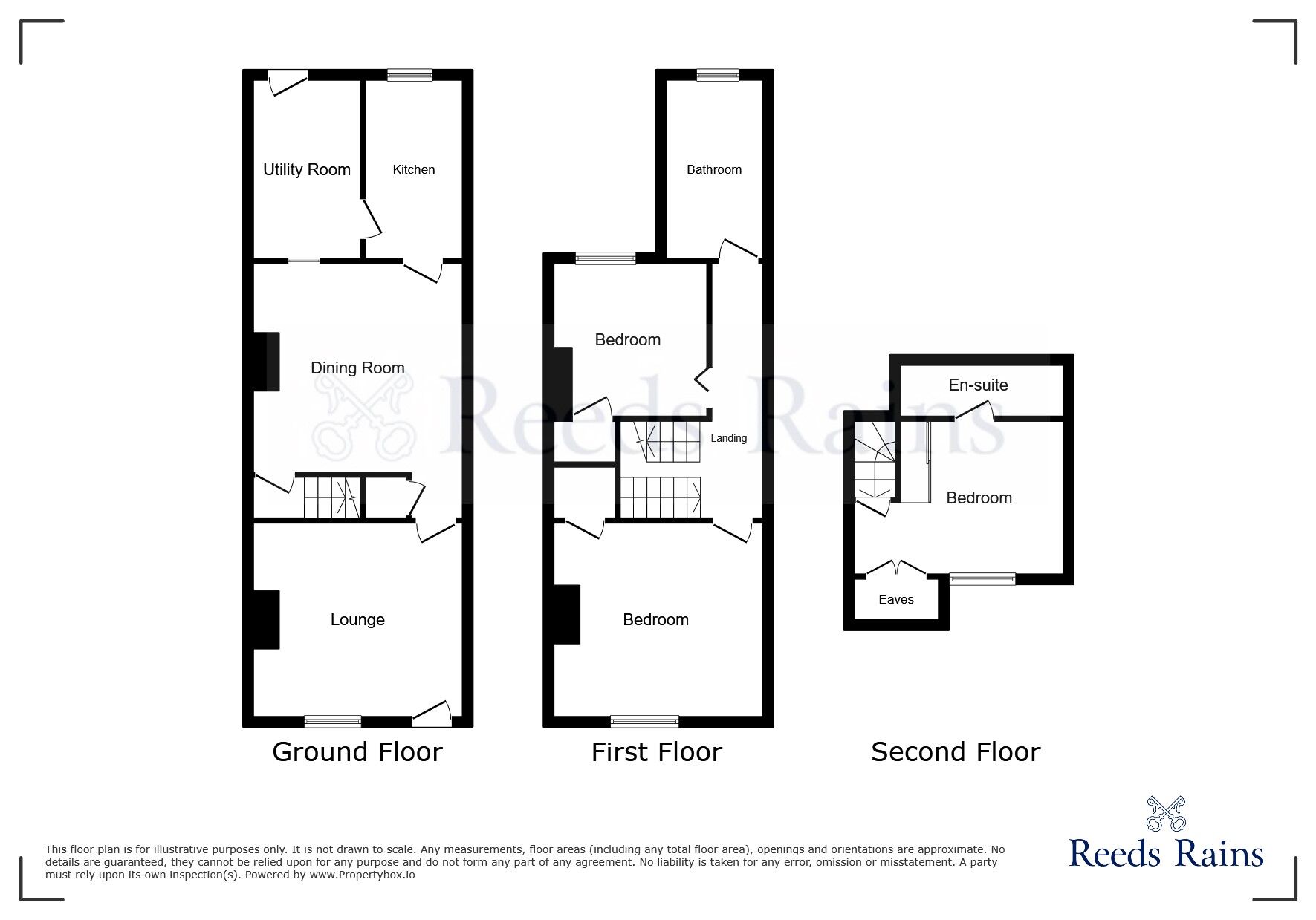 Floorplan of 3 bedroom Mid Terrace House for sale, Wales Road, Kiveton Park, South Yorkshire, S26