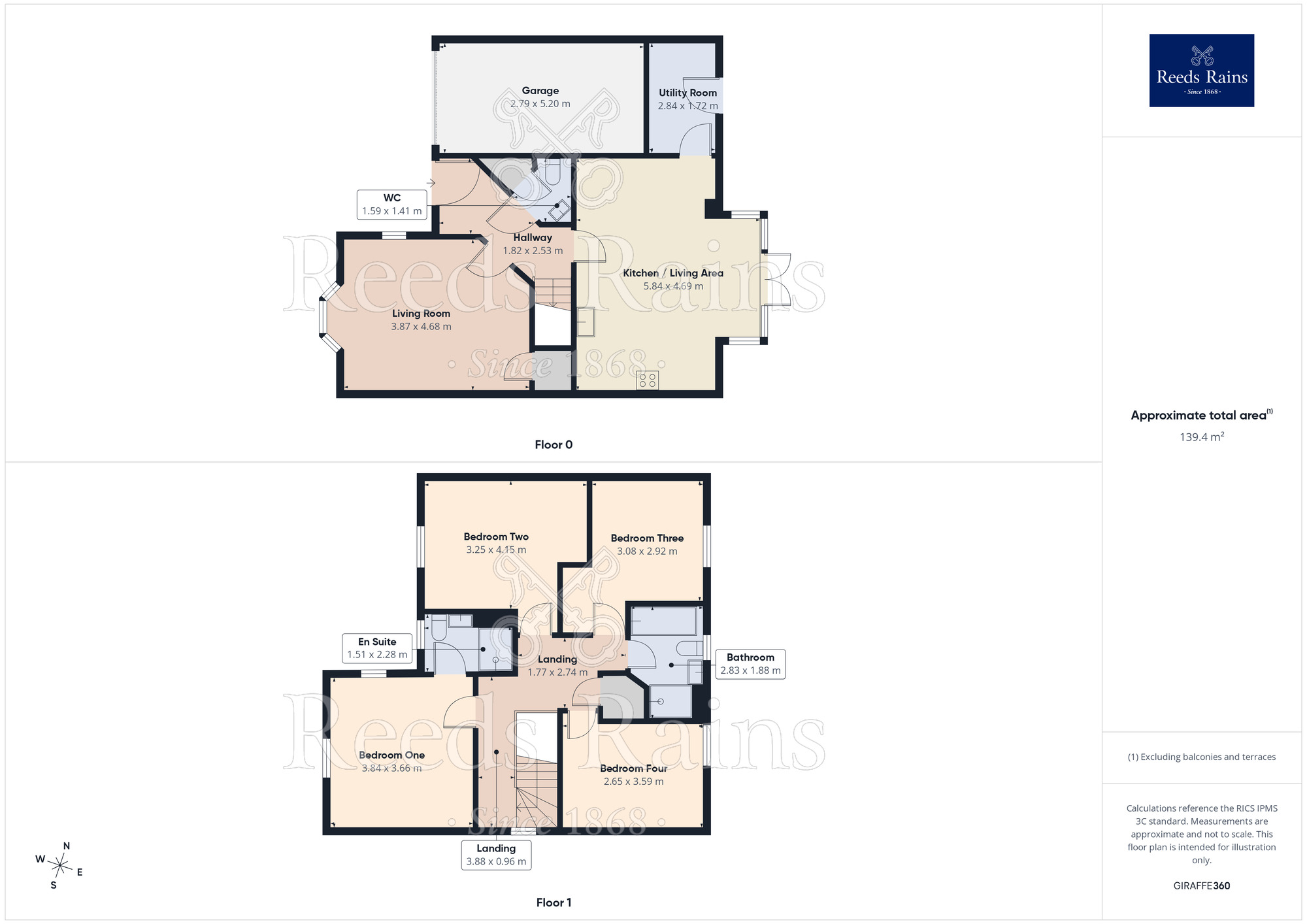 Floorplan of 4 bedroom Detached House for sale, Henry Close, Worksop, Nottinghamshire, S80