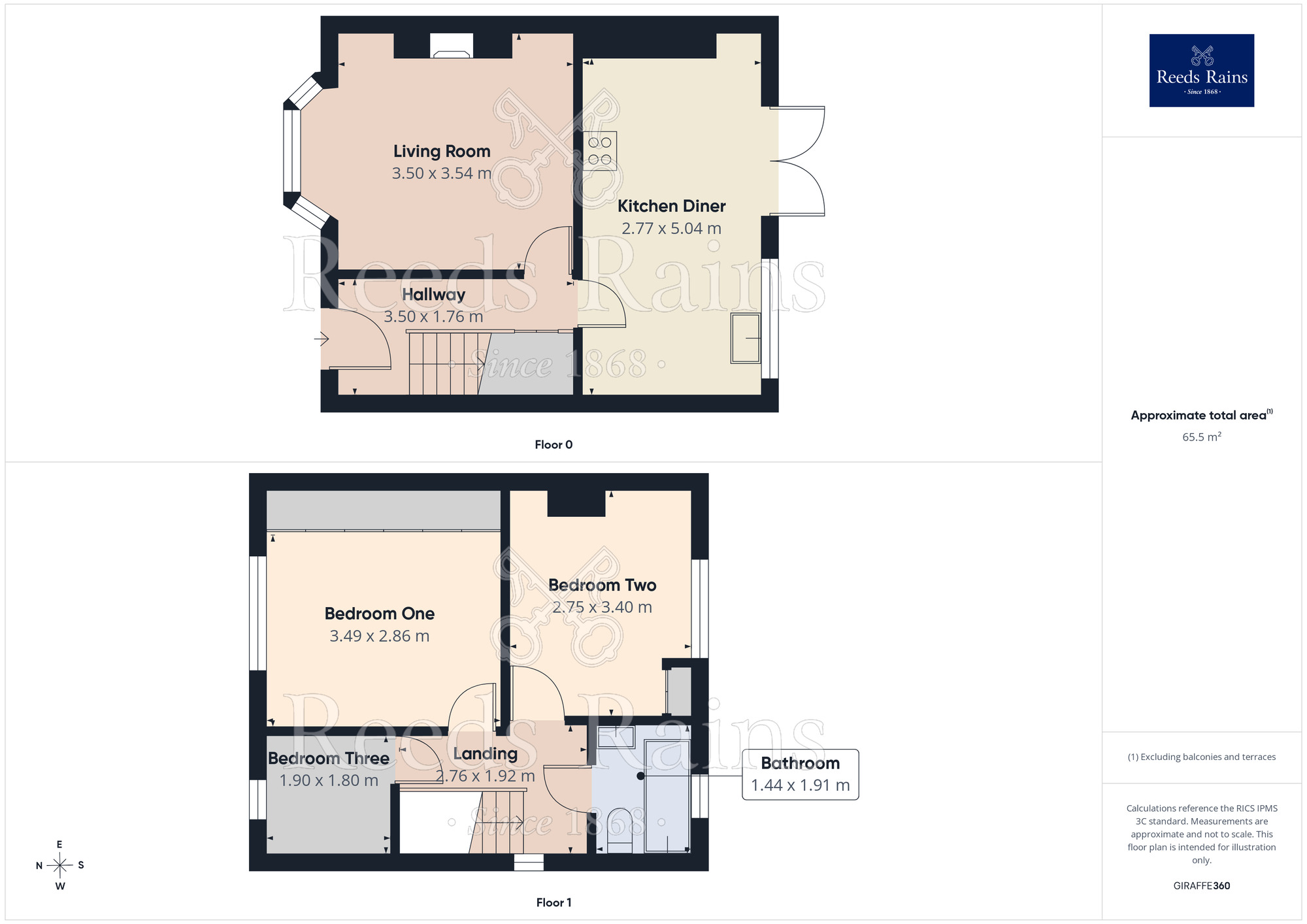 Floorplan of 3 bedroom Semi Detached House for sale, Worksop Road, Swallownest, South Yorkshire, S26