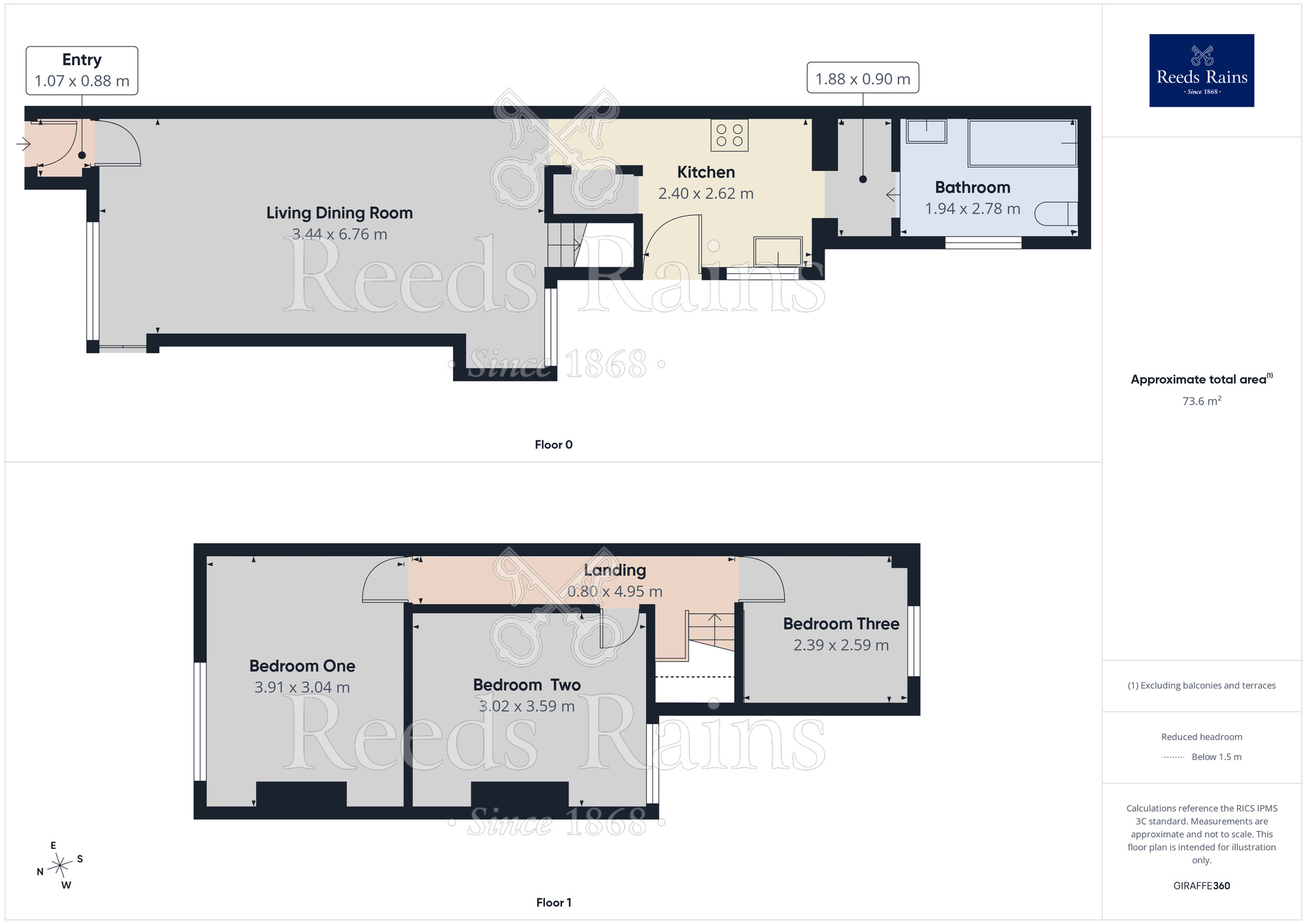 Floorplan of 3 bedroom Mid Terrace House for sale, Leicester Road, Dinnington, South Yorkshire, S25