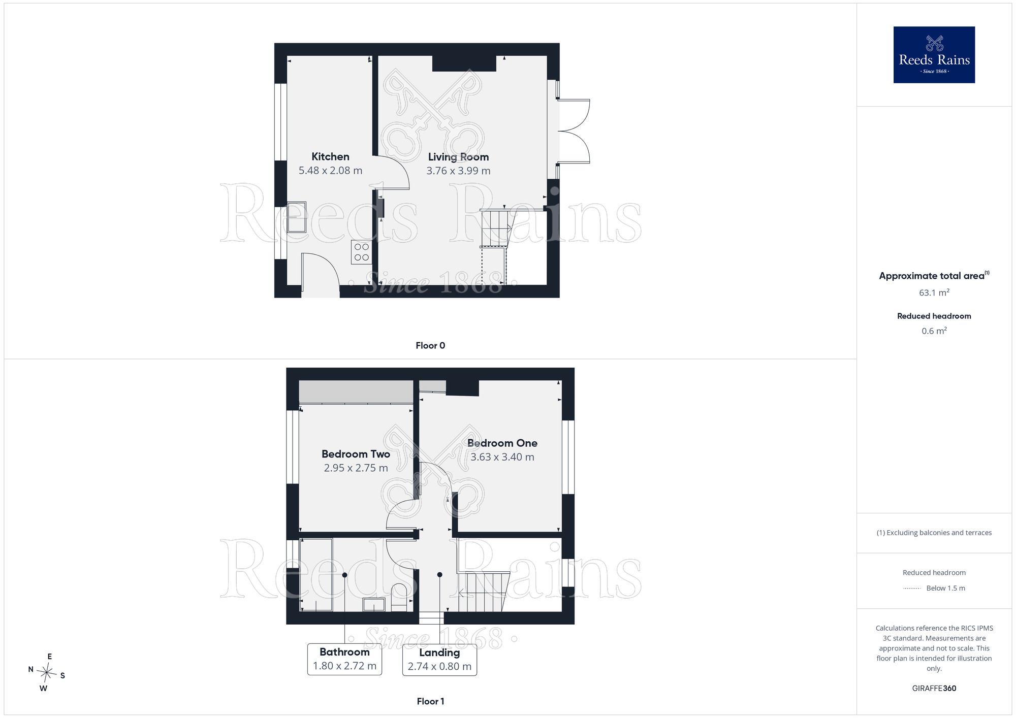 Floorplan of 2 bedroom Semi Detached House for sale, High Nook Road, Dinnington, Rotherham, S25