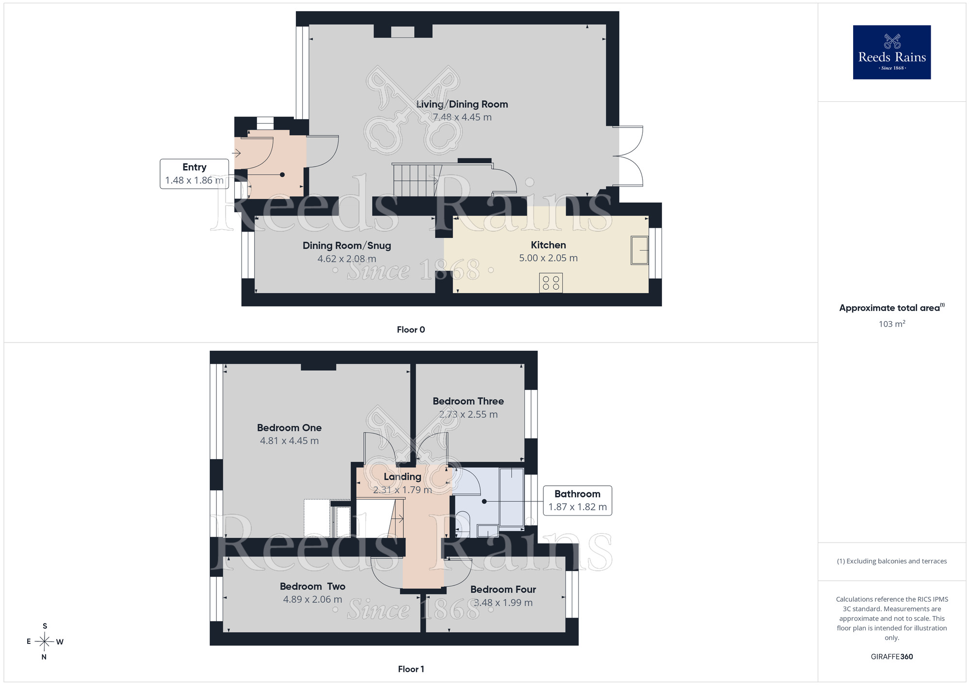 Floorplan of 4 bedroom Semi Detached House for sale, Park Avenue, North Anston, South Yorkshire, S25