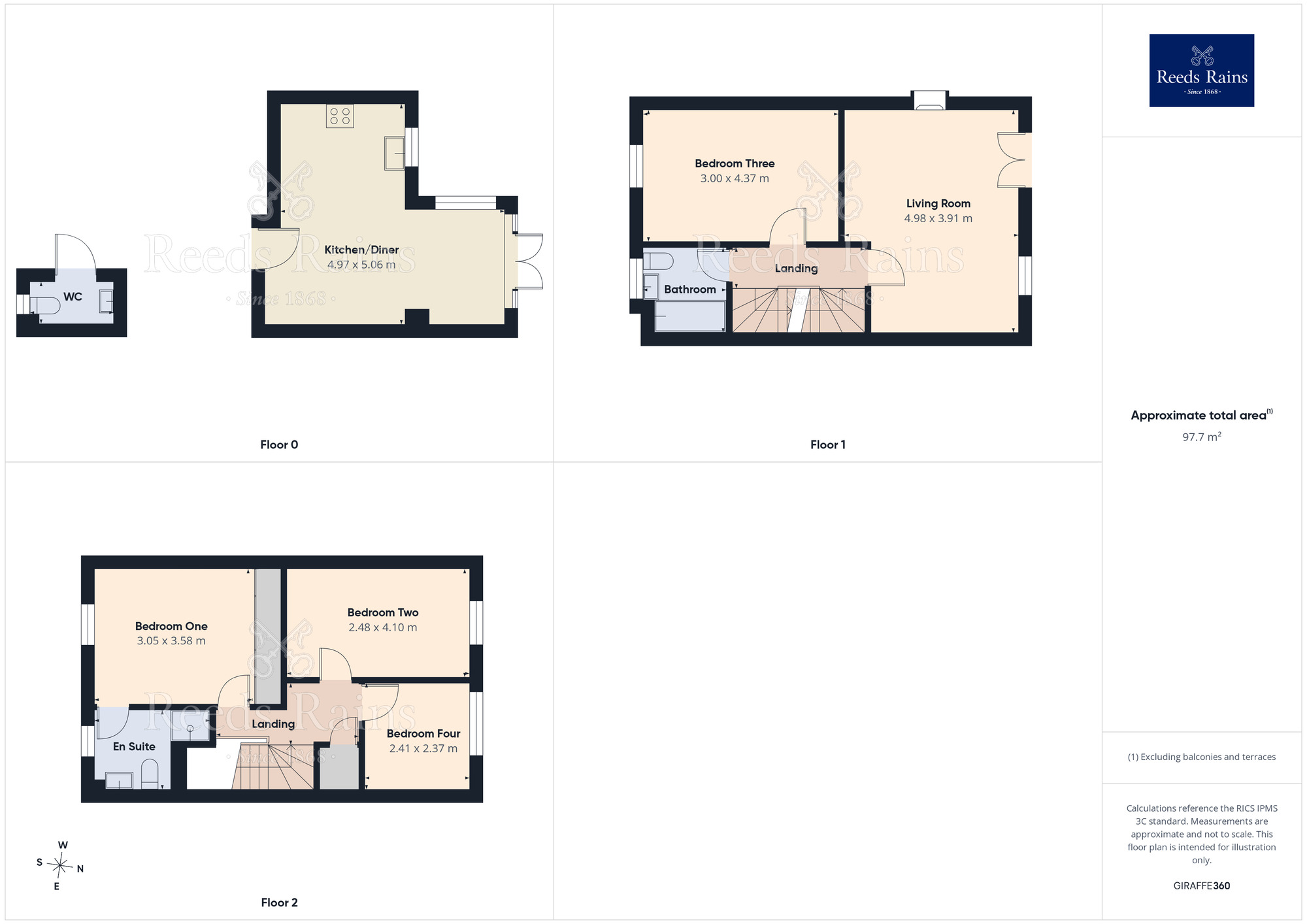 Floorplan of 4 bedroom Semi Detached House for sale, Parkgate, Goldthorpe, Barnsley, S63