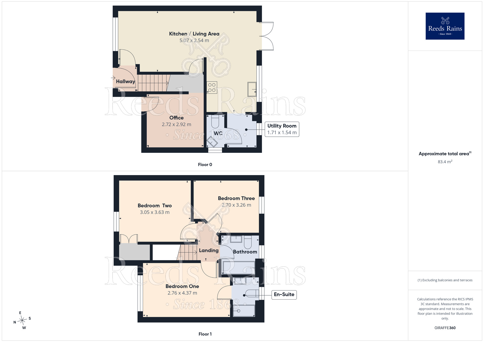 Floorplan of 3 bedroom Detached House for sale, Harlequin Drive, Worksop, Nottinghamshire, S81