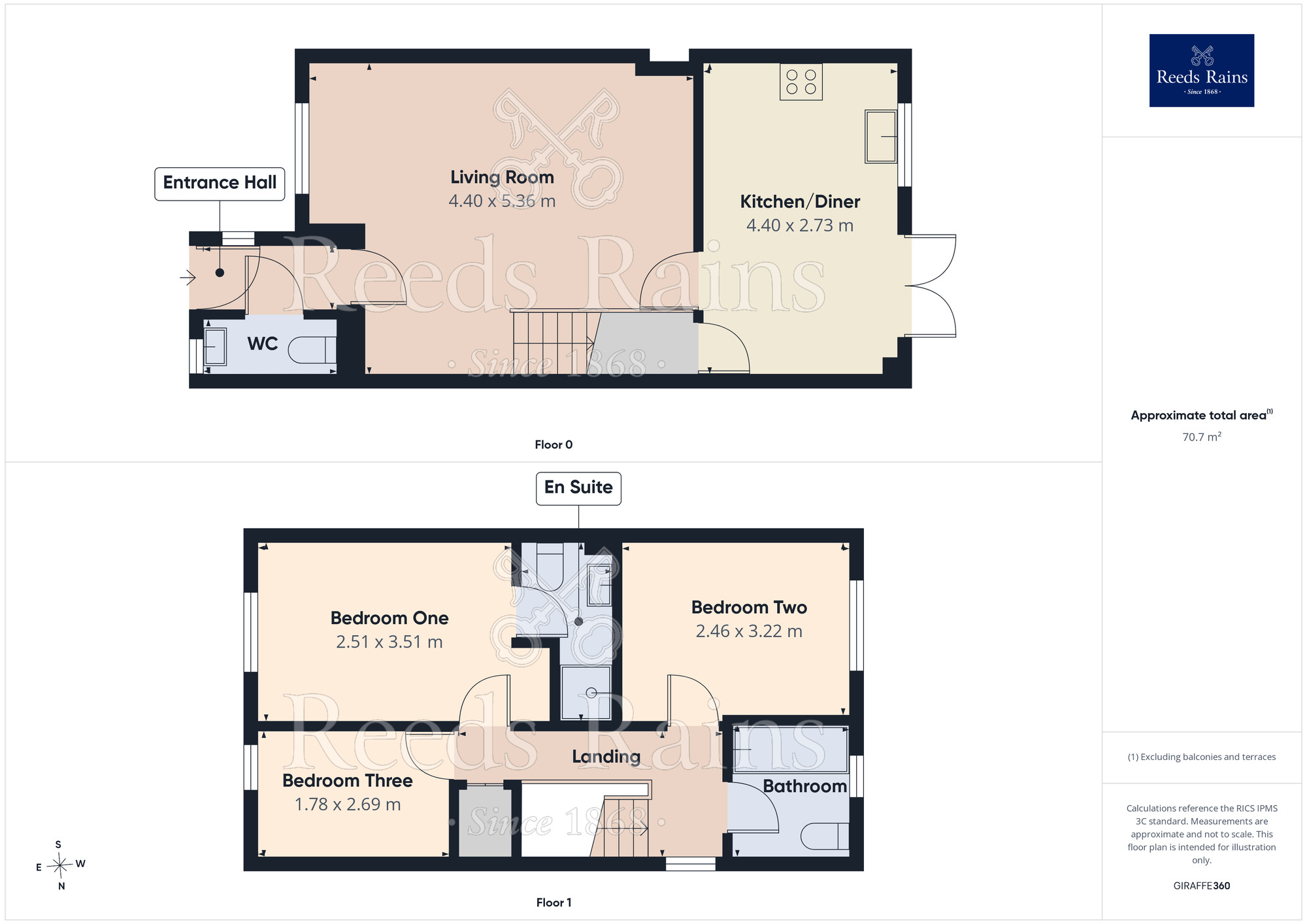Floorplan of 3 bedroom Semi Detached House for sale, Waterloo Court, Dinnington, South Yorkshire, S25