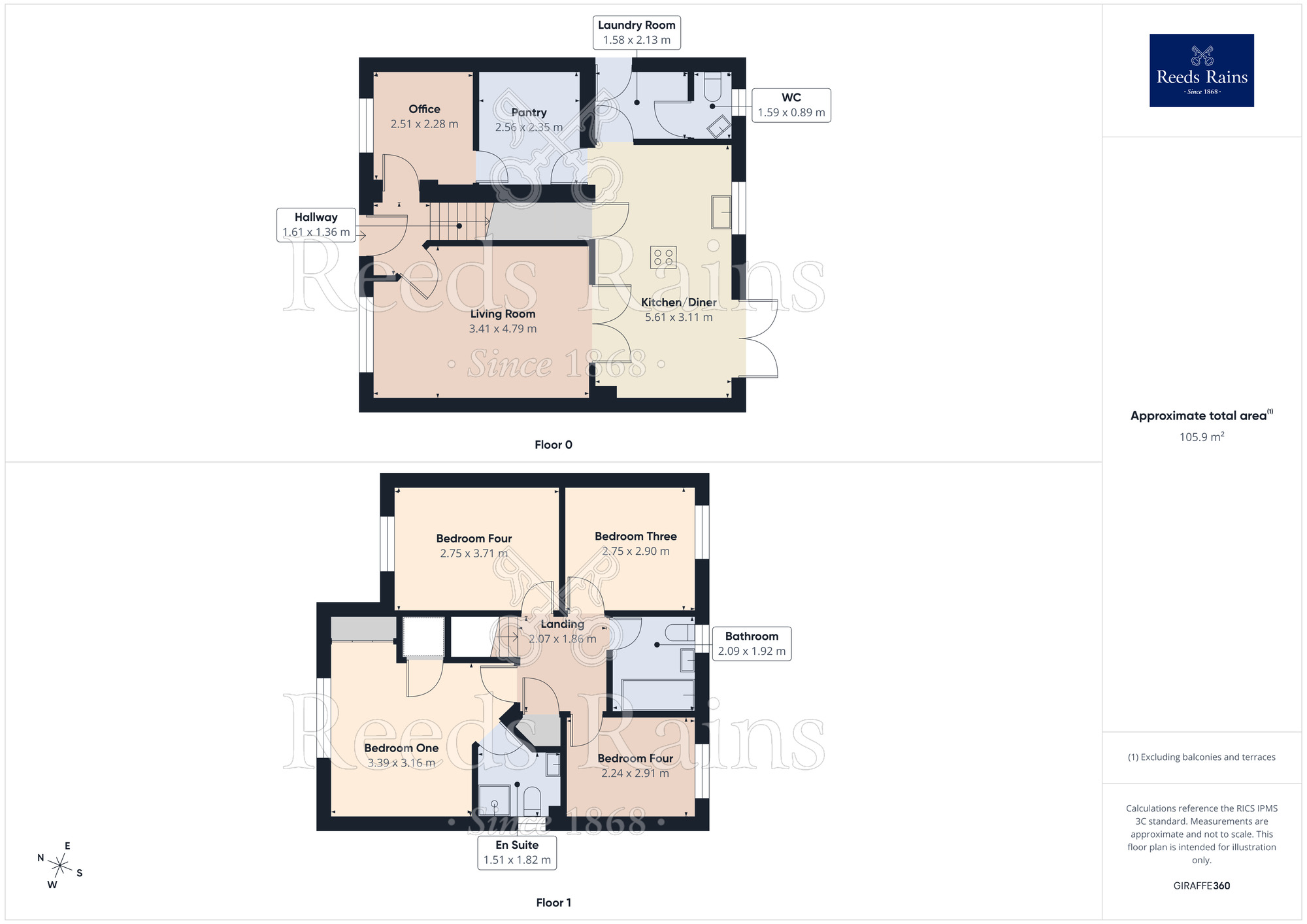 Floorplan of 4 bedroom Detached House for sale, Levett Drive, Thurcroft, South Yorkshire, S66