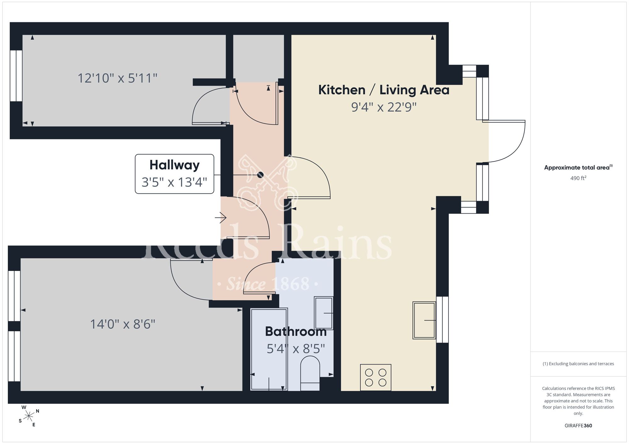 Floorplan of 2 bedroom Flat to rent, The Old Chapel Station Road, West Auckland, County Durham, DL14