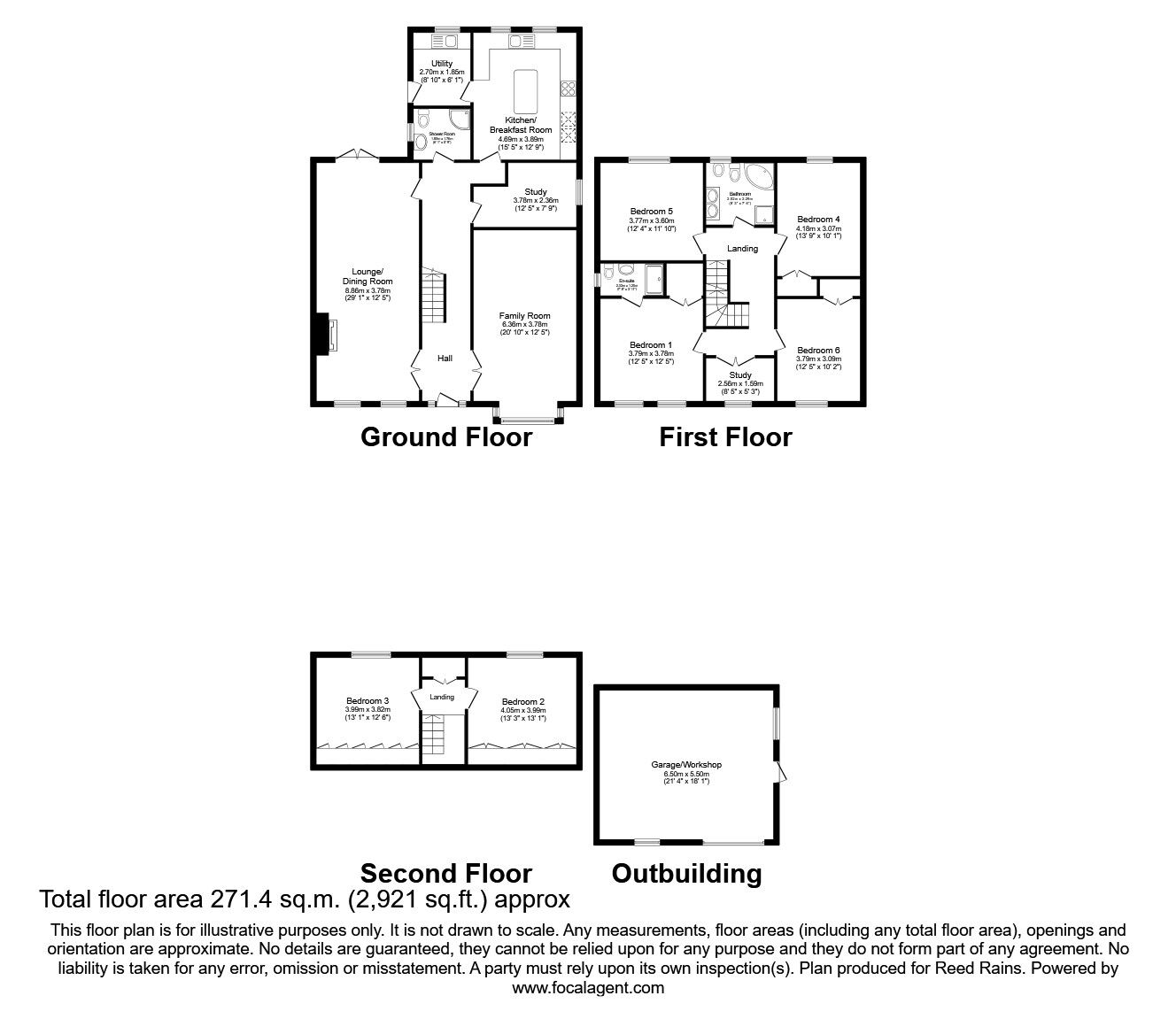 Floorplan of 6 bedroom Detached House for sale, Hamilton Road, Stoke-on-Trent, Staffordshire, ST3