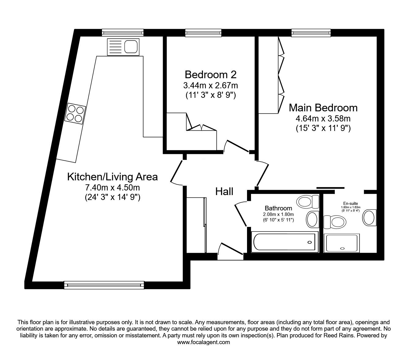 Floorplan of 2 bedroom  Flat for sale, Castle Street, Eccleshall, Staffordshire, ST21