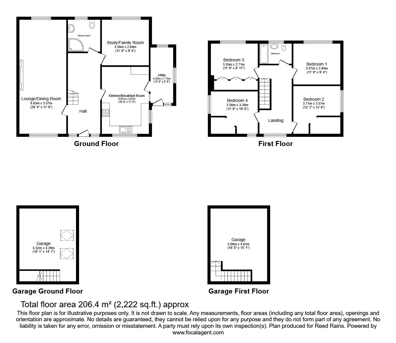 Floorplan of 4 bedroom Detached House for sale, Walk Mill, Eccleshall, Staffordshire, ST21