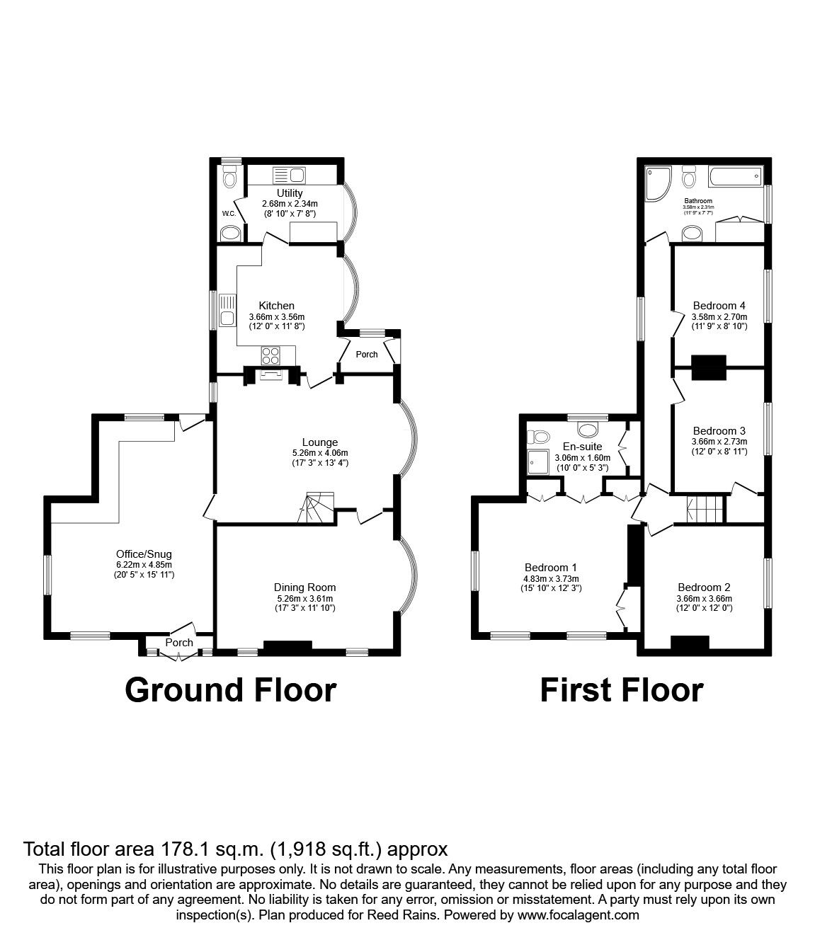 Floorplan of 4 bedroom Detached Property for sale, Shebdon, Stafford, Staffordshire, ST20