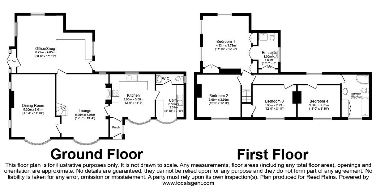 Floorplan of 4 bedroom Detached Property for sale, Shebdon, Stafford, Staffordshire, ST20
