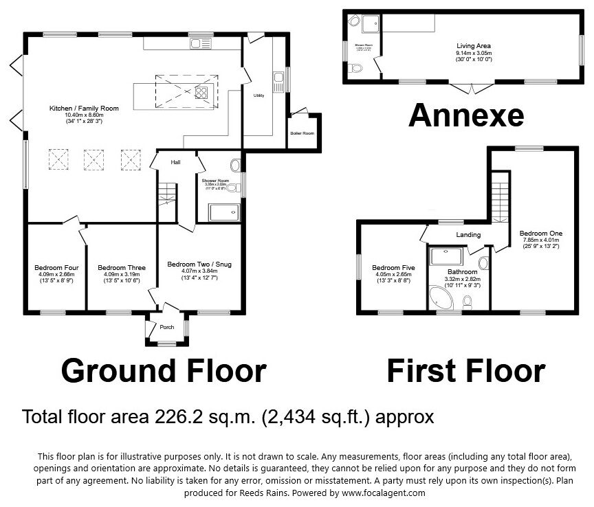 Floorplan of Detached House for sale, Wootton, Eccleshall, Staffordshire, ST21