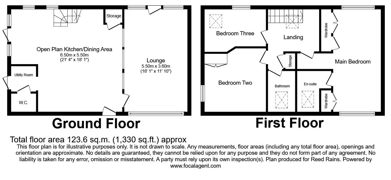 Floorplan of 3 bedroom Mid Terrace House for sale, High Offley, Stafford, Staffordshire, ST20