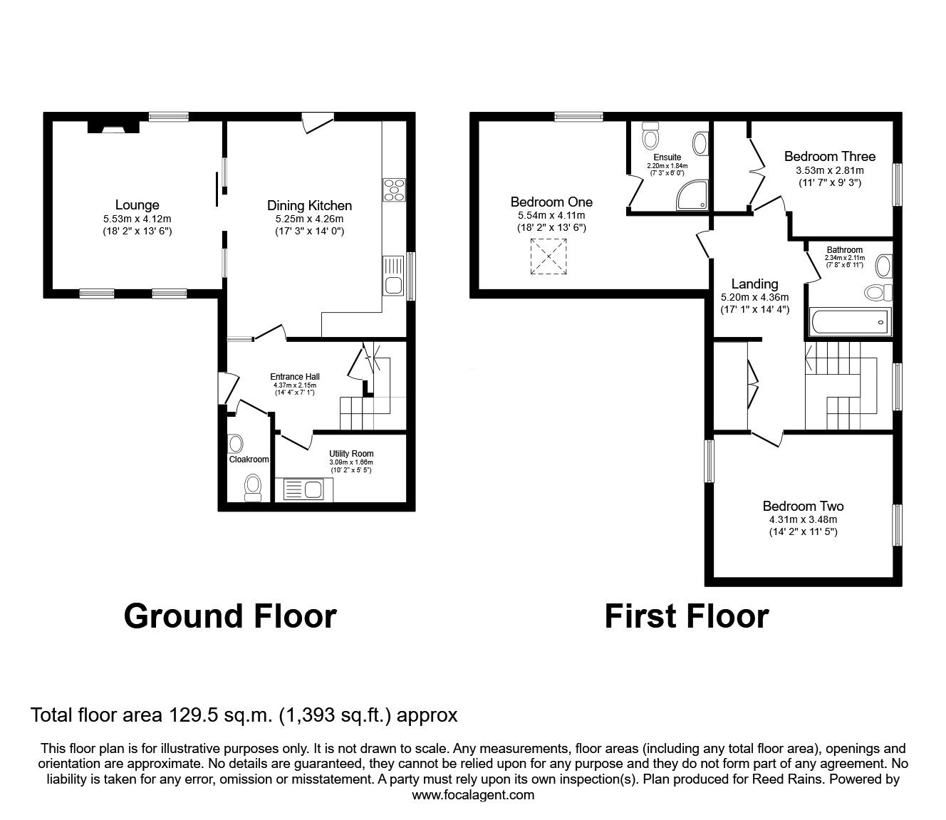 Floorplan of 3 bedroom Mid Terrace House for sale, Brockton, Eccleshall, Staffordshire, ST21