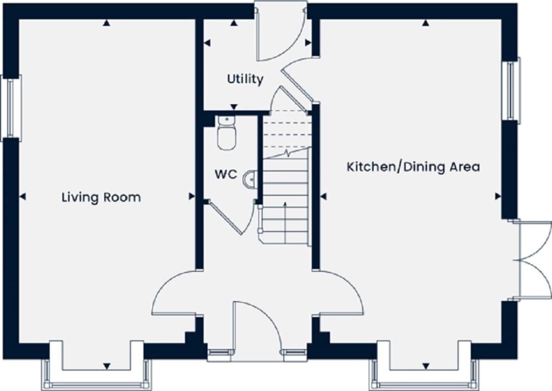 Floorplan of 4 bedroom Detached House for sale, Galloway Drive, Montgomery Place, Shropshire, TF9