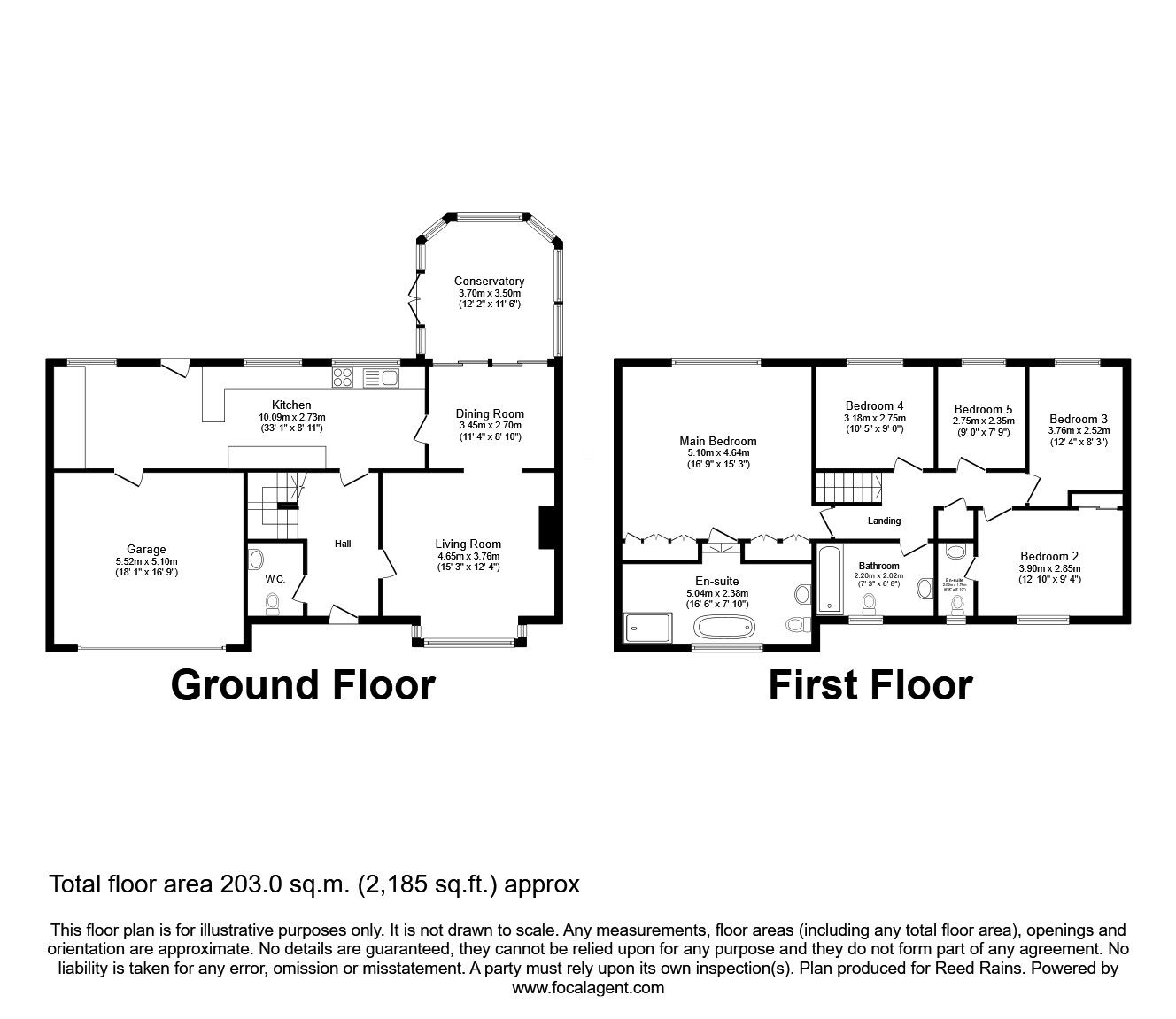 Floorplan of 5 bedroom Detached House for sale, Briar Way, Cotes Heath, Staffordshire, ST21