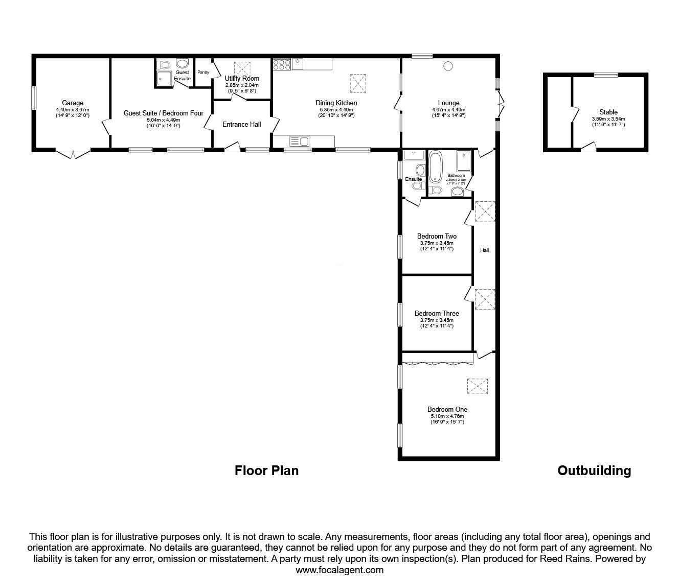 Floorplan of 4 bedroom  House for sale, Horsley, Eccleshall, Staffordshire, ST21