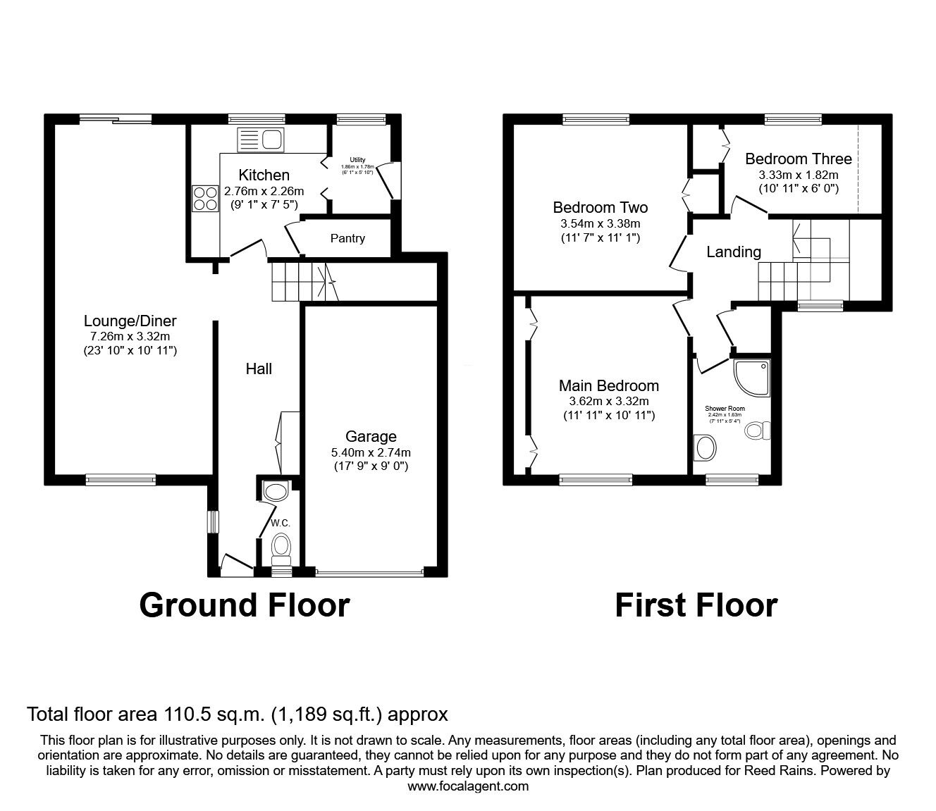 Floorplan of 3 bedroom Detached House for sale, St. Chads Road, Eccleshall, Staffordshire, ST21