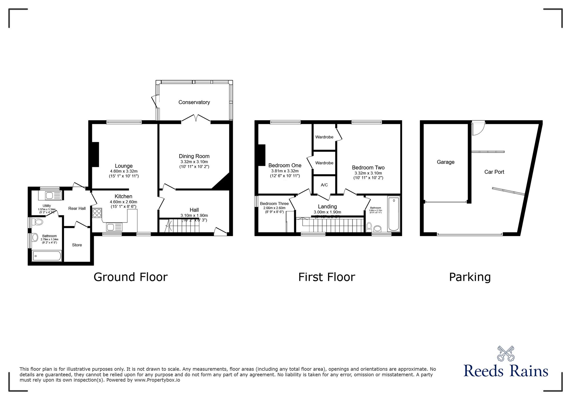 Floorplan of 3 bedroom Semi Detached House to rent, Greenfields, Gnosall, Staffordshire, ST20