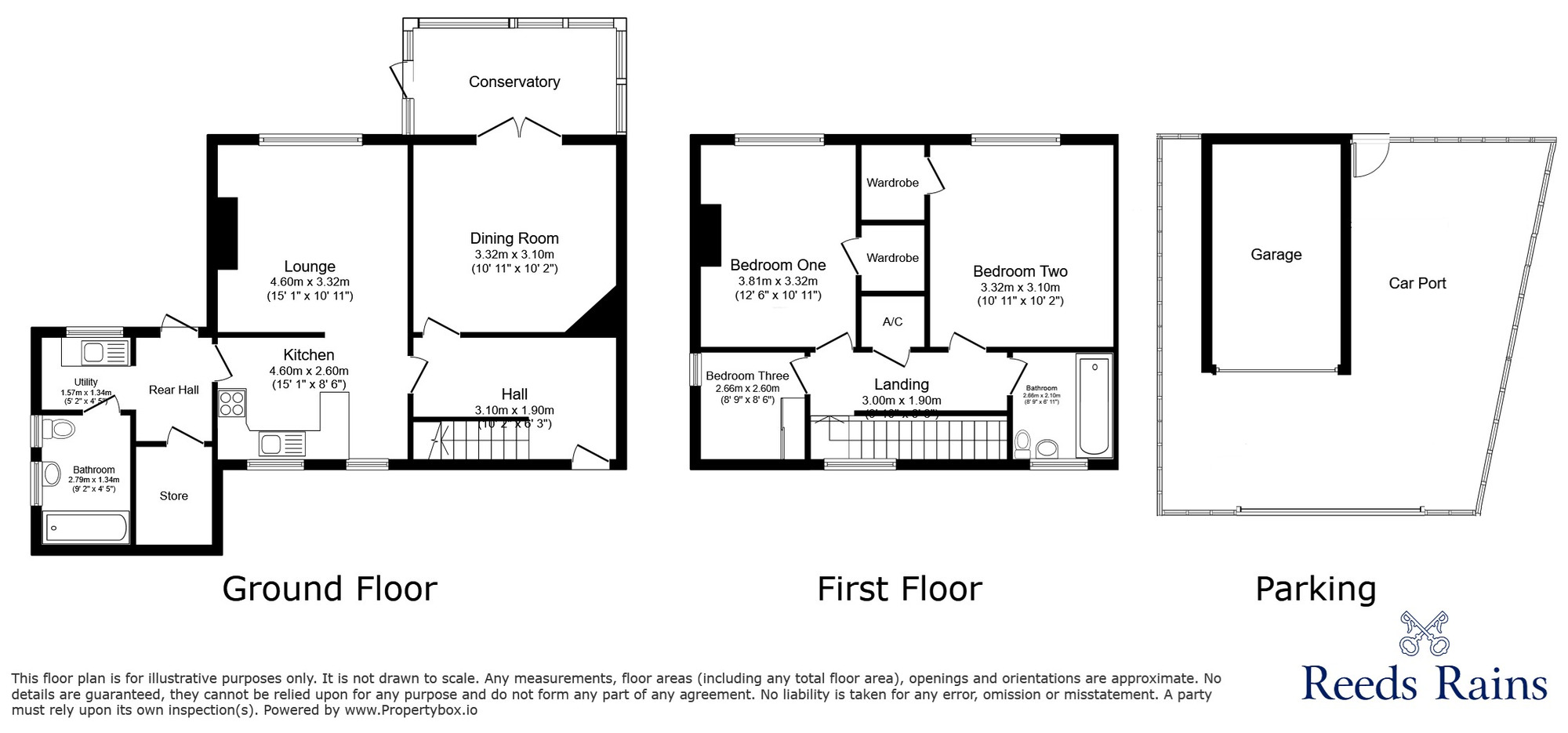 Floorplan of 3 bedroom Semi Detached House to rent, Greenfields, Gnosall, Staffordshire, ST20