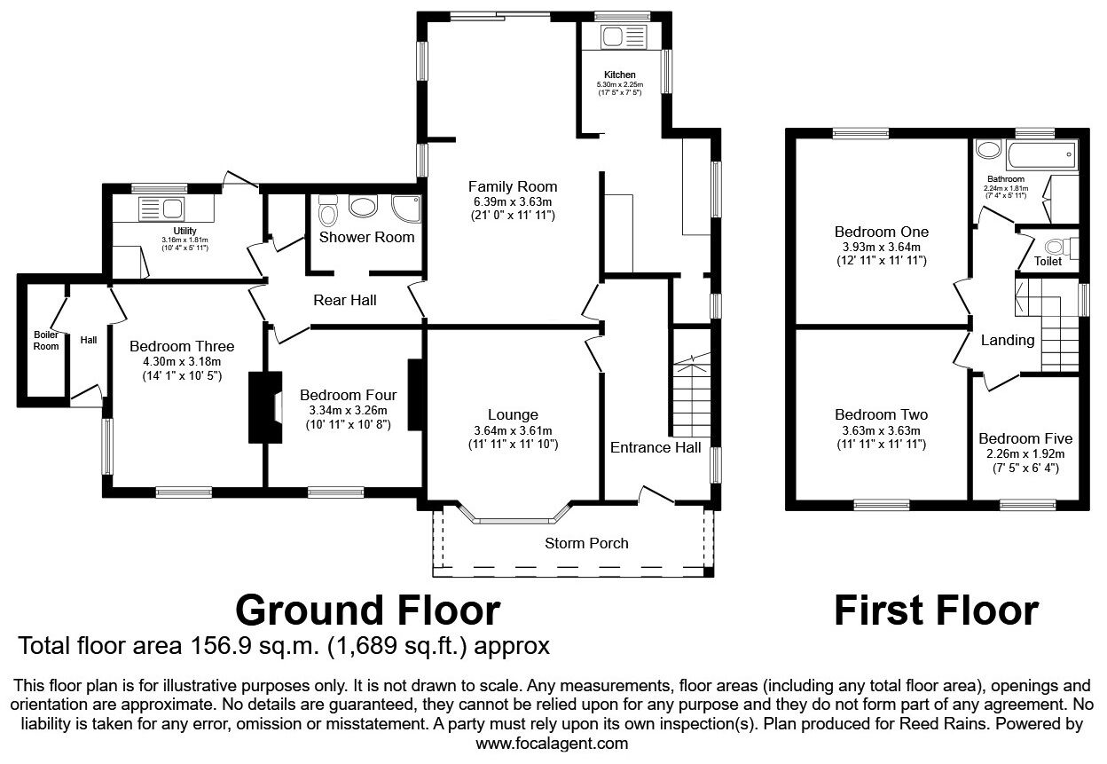 Floorplan of 5 bedroom Detached House for sale, Newport Road, Woodseaves, Staffordshire, ST20