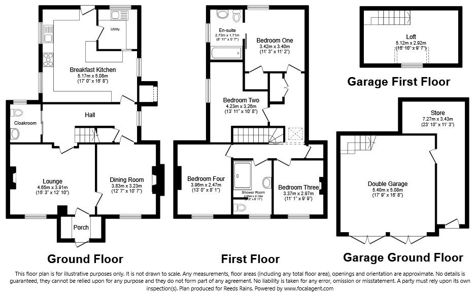 Floorplan of 4 bedroom Detached Property for sale, Coppenhall, Stafford, Staffordshire, ST18