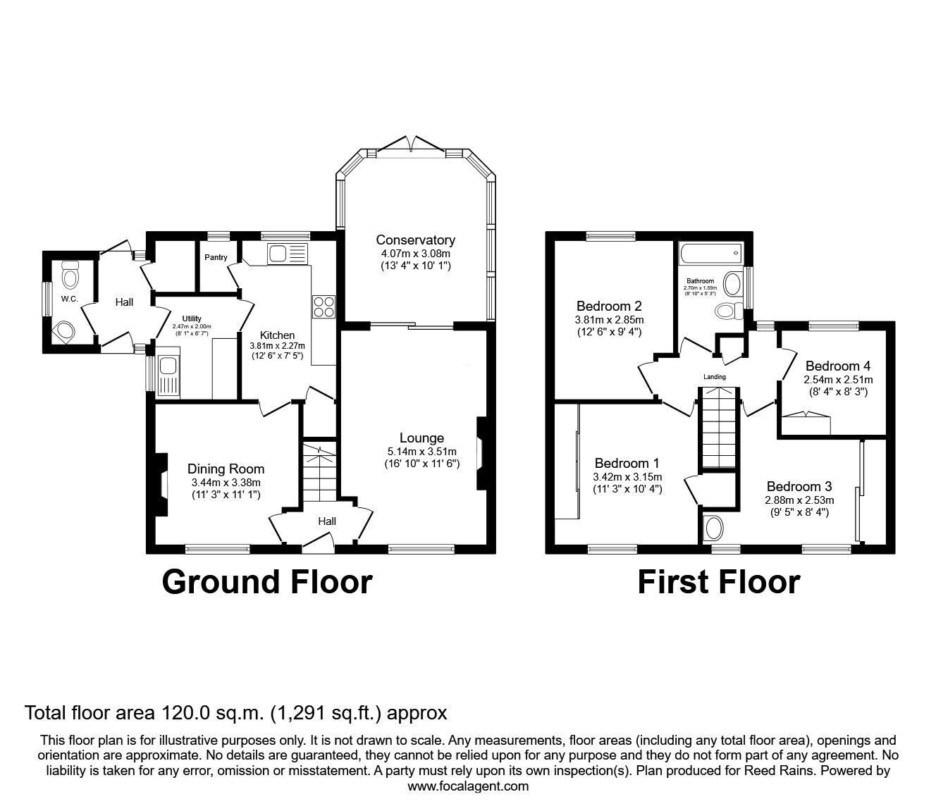 Floorplan of 4 bedroom Semi Detached House for sale, Southwell Estate, Eccleshall, Staffordshire, ST21