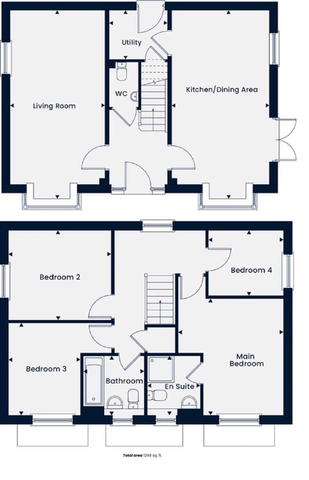 Floorplan of 4 bedroom Detached House for sale, Galloway Drive, Market Drayton, Shropshire, TF9