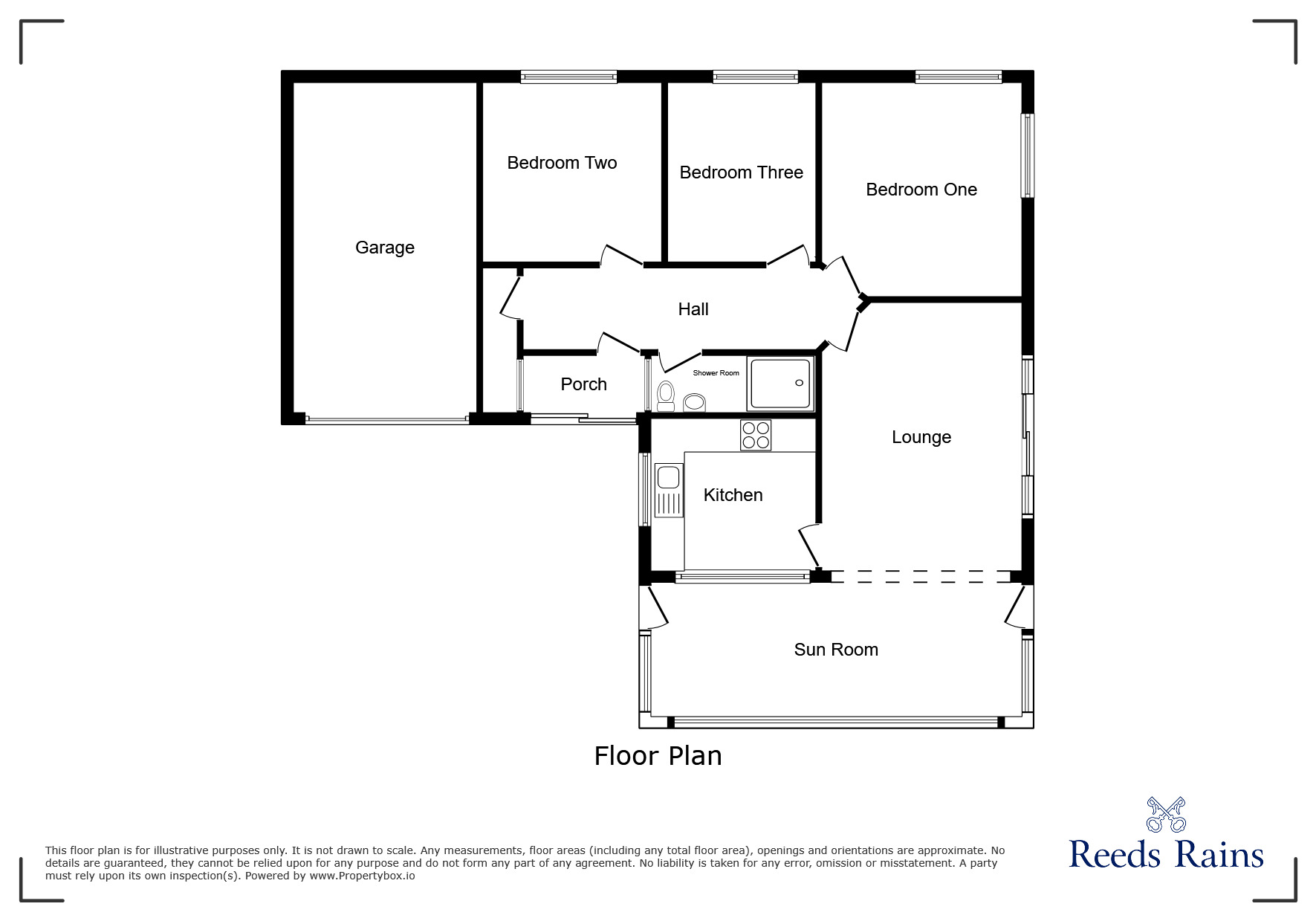Floorplan of 3 bedroom Detached Bungalow to rent, Heathcote Avenue, Hookgate, Staffordshire, TF9