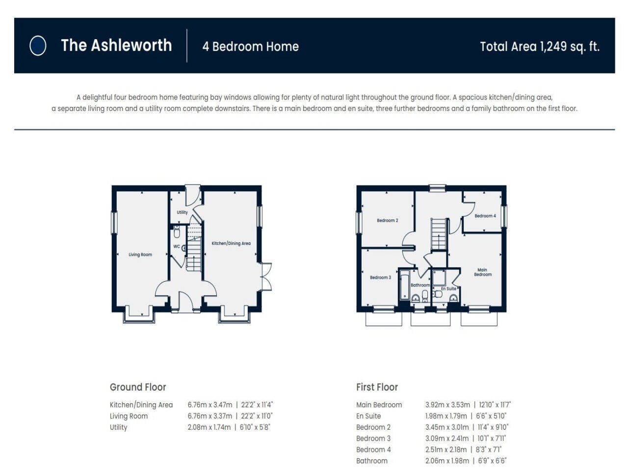 Floorplan of 4 bedroom Detached House for sale, Montgomery Place, Market Drayton, Shropshire, TF9