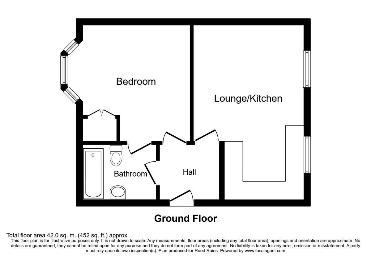Floorplan of 1 bedroom  Flat to rent, The Crossings, Stone, Staffordshire, ST15