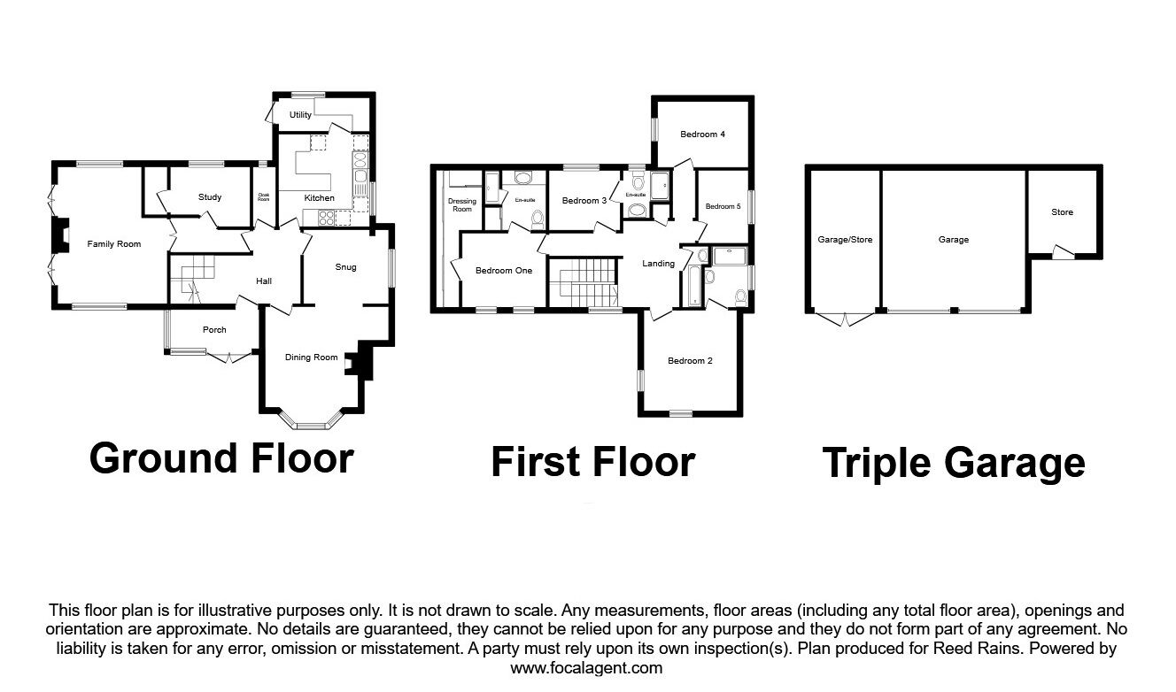Floorplan of 5 bedroom Detached Property for sale, Chebsey, Stafford, Staffordshire, ST21