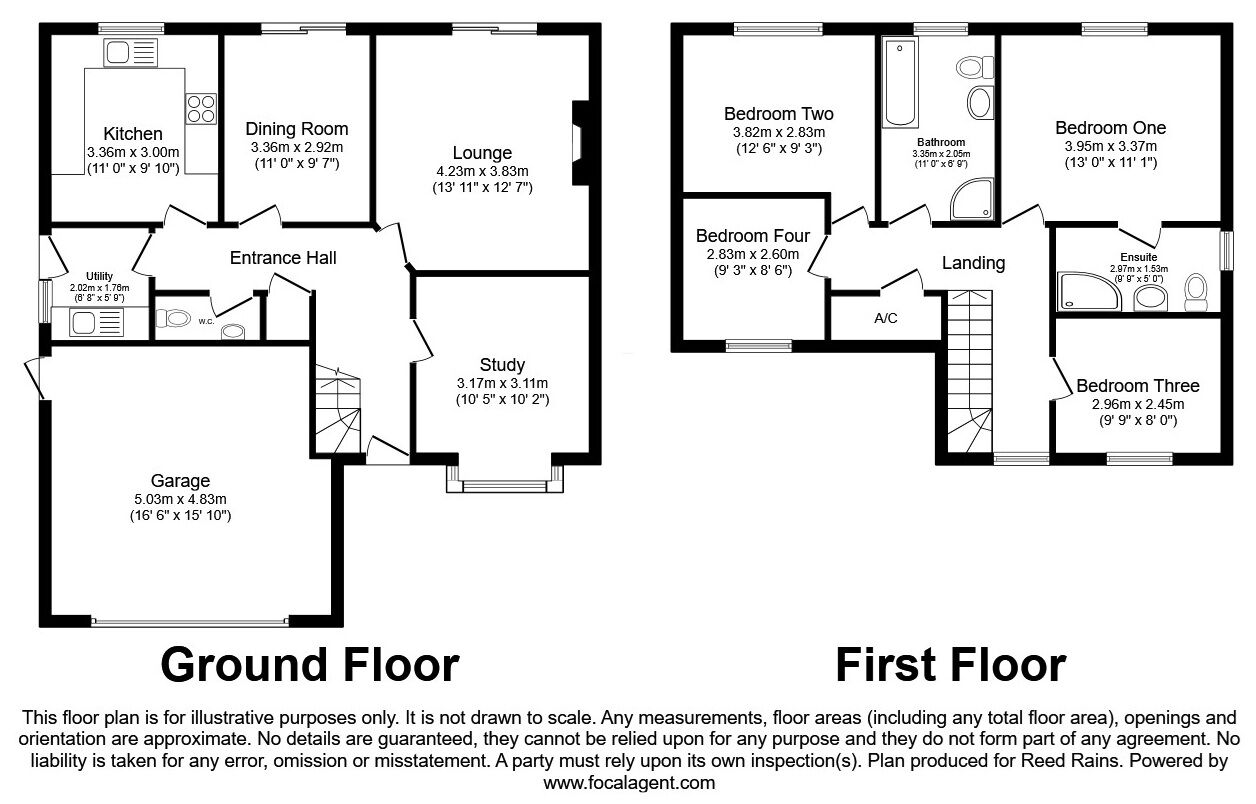 Floorplan of 4 bedroom Detached House for sale, Romford Meadow, Eccleshall, Staffordshire, ST21