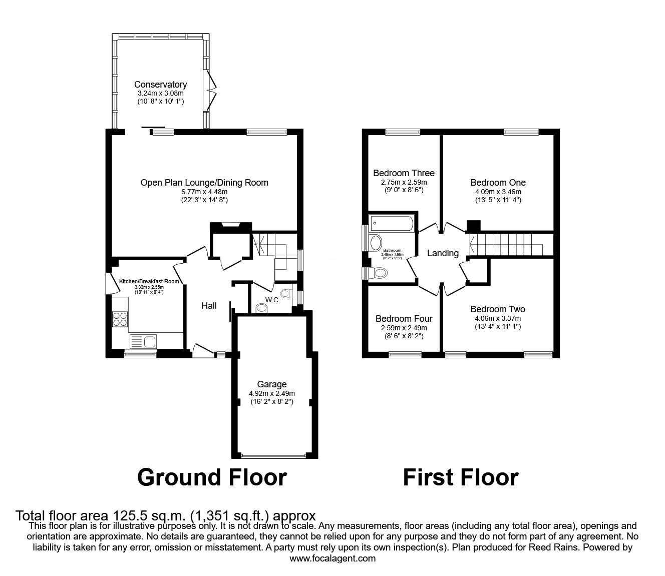 Floorplan of 4 bedroom Detached House for sale, Rowan Road, Market Drayton, TF9