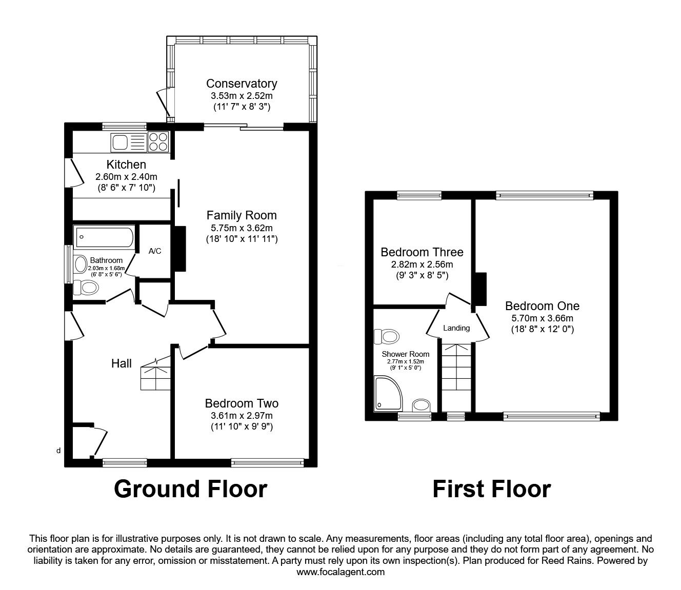 Floorplan of 2 bedroom Semi Detached Bungalow for sale, Friars Avenue, Stone, Staffordshire, ST15