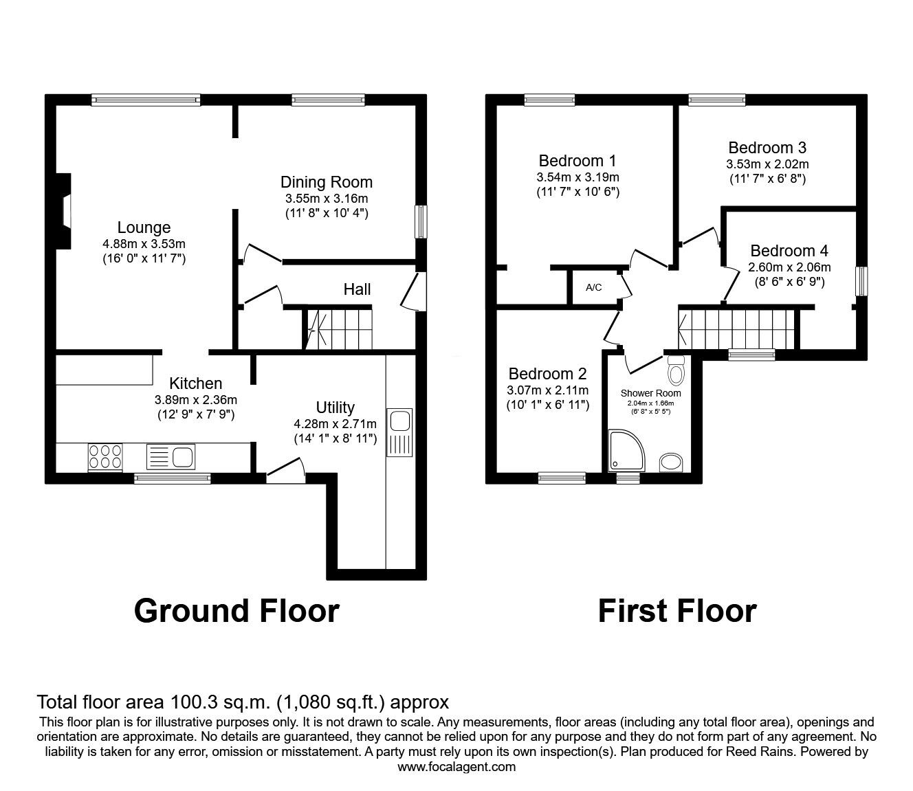 Floorplan of 4 bedroom Semi Detached House for sale, Eccleshall Road, Stafford, Staffordshire, ST16